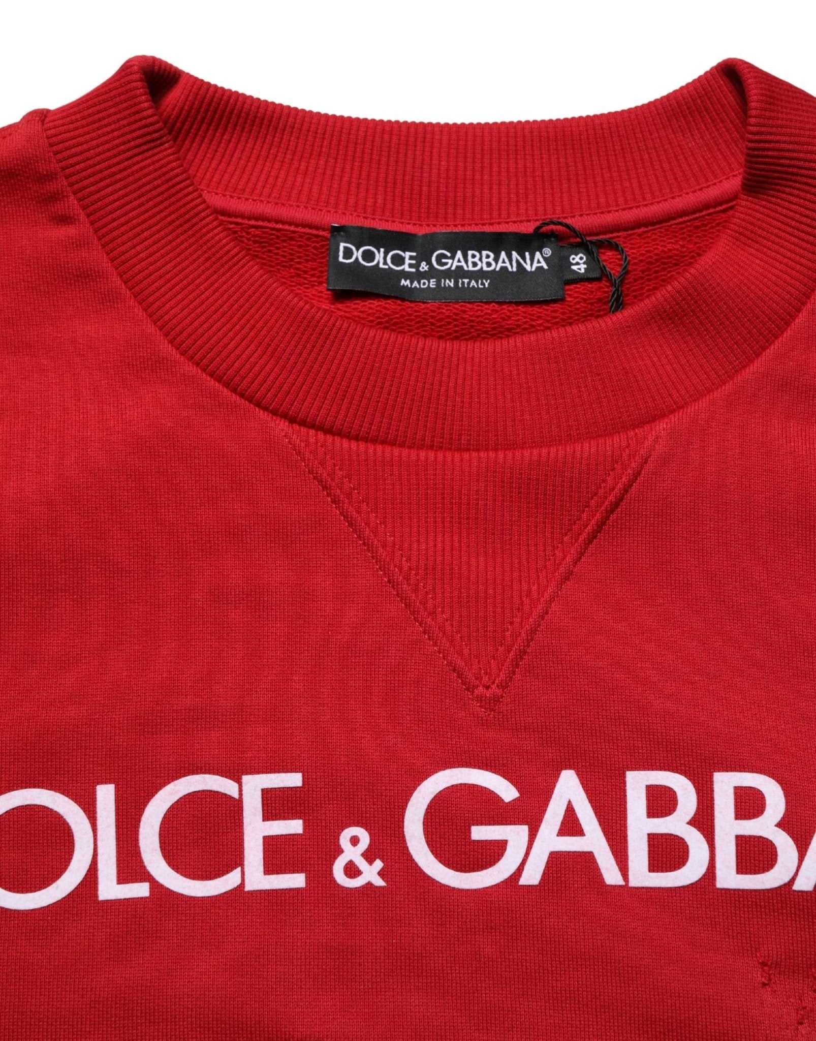 Dolce & Gabbana Red Cotton DG Logo Jersey Sweatshirt Sweater - RIMODA