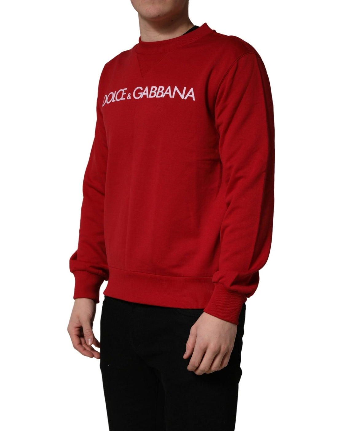 Dolce & Gabbana Red Cotton DG Logo Jersey Sweatshirt Sweater - RIMODA