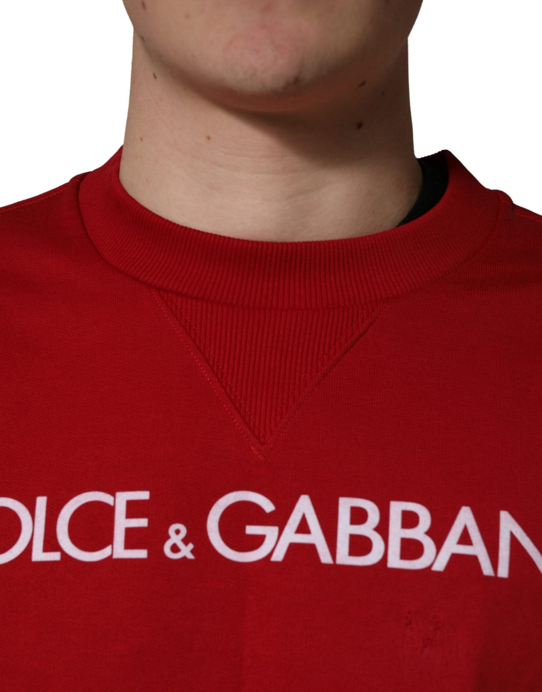 Dolce & Gabbana Red Cotton DG Logo Jersey Sweatshirt Sweater - RIMODA