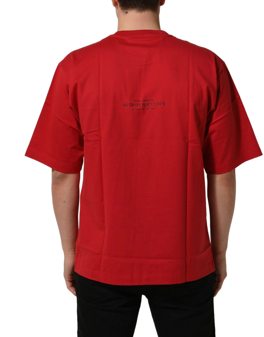 Dolce & Gabbana Red Cotton Graphic Print Crew Neck T-shirt - RIMODA