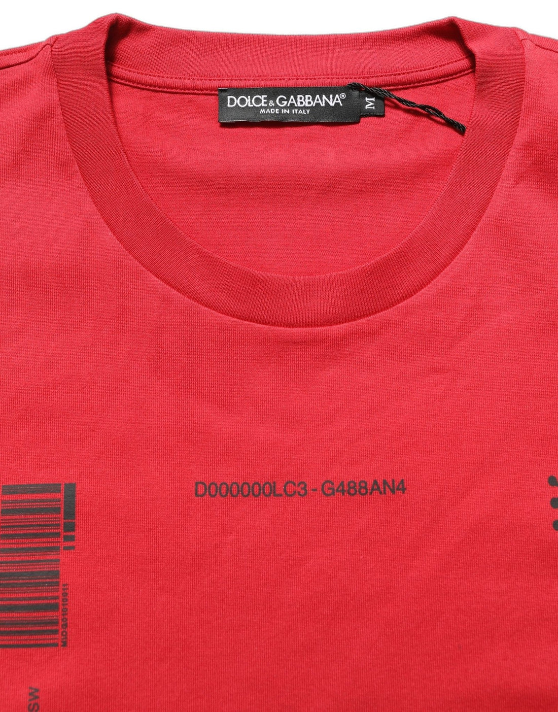 Dolce & Gabbana Red Cotton Graphic Print Crew Neck T-shirt - RIMODA