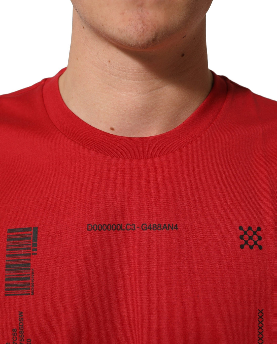 Dolce & Gabbana Red Cotton Graphic Print Crew Neck T-shirt - RIMODA