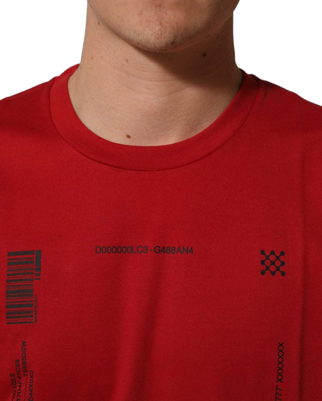 Dolce & Gabbana Red Cotton Graphic Print Crew Neck T-shirt - RIMODA