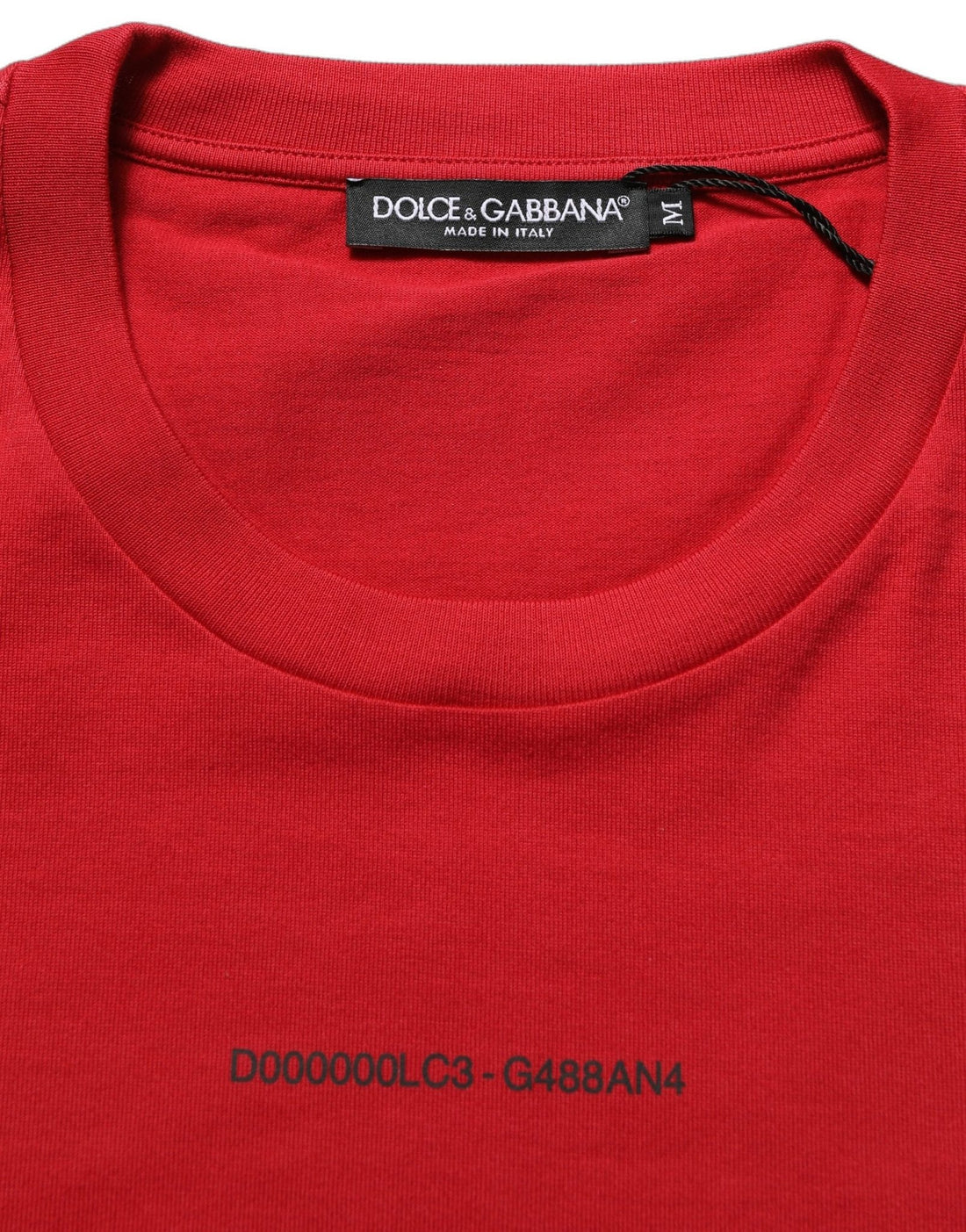 Dolce & Gabbana Red Cotton Graphic Print Crew Neck T-shirt - RIMODA