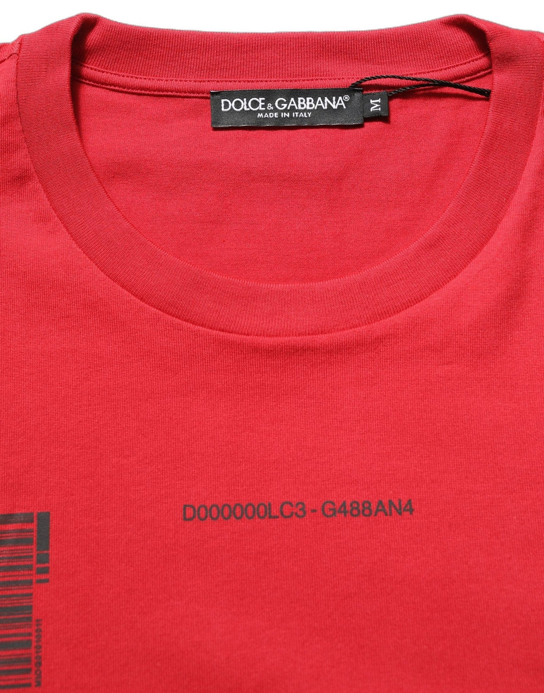 Dolce & Gabbana Red Cotton Graphic Print Crew Neck T-shirt - RIMODA