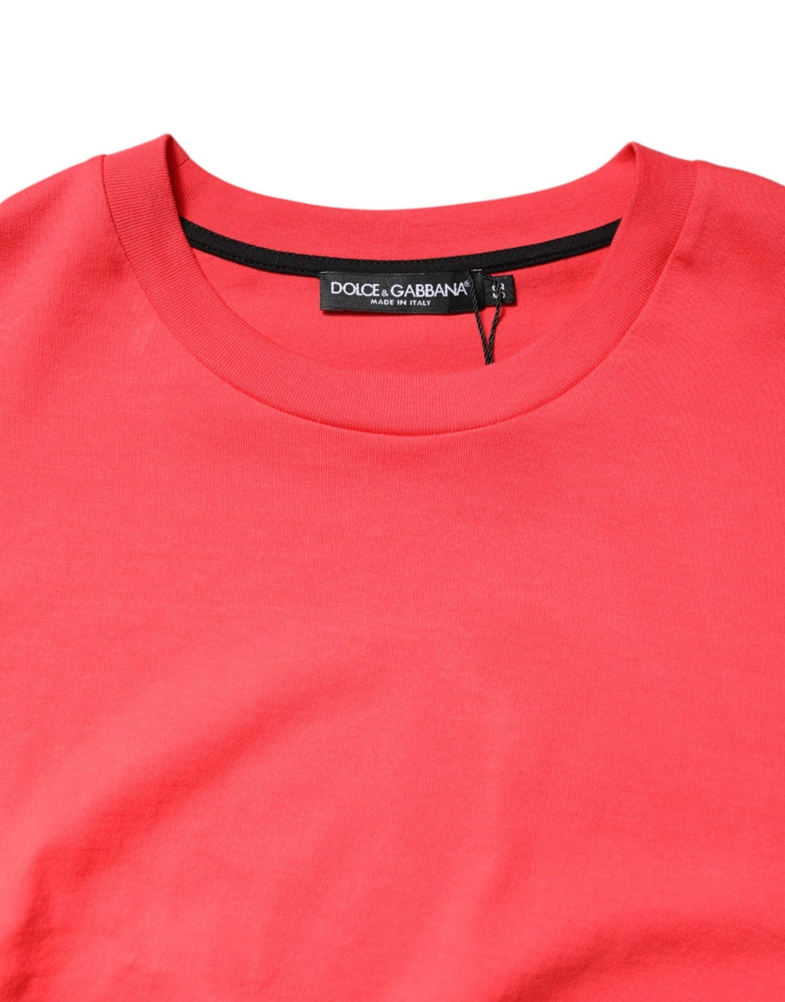 Dolce & Gabbana Red Cotton Lettering Print Crew Neck T-shirt - RIMODA
