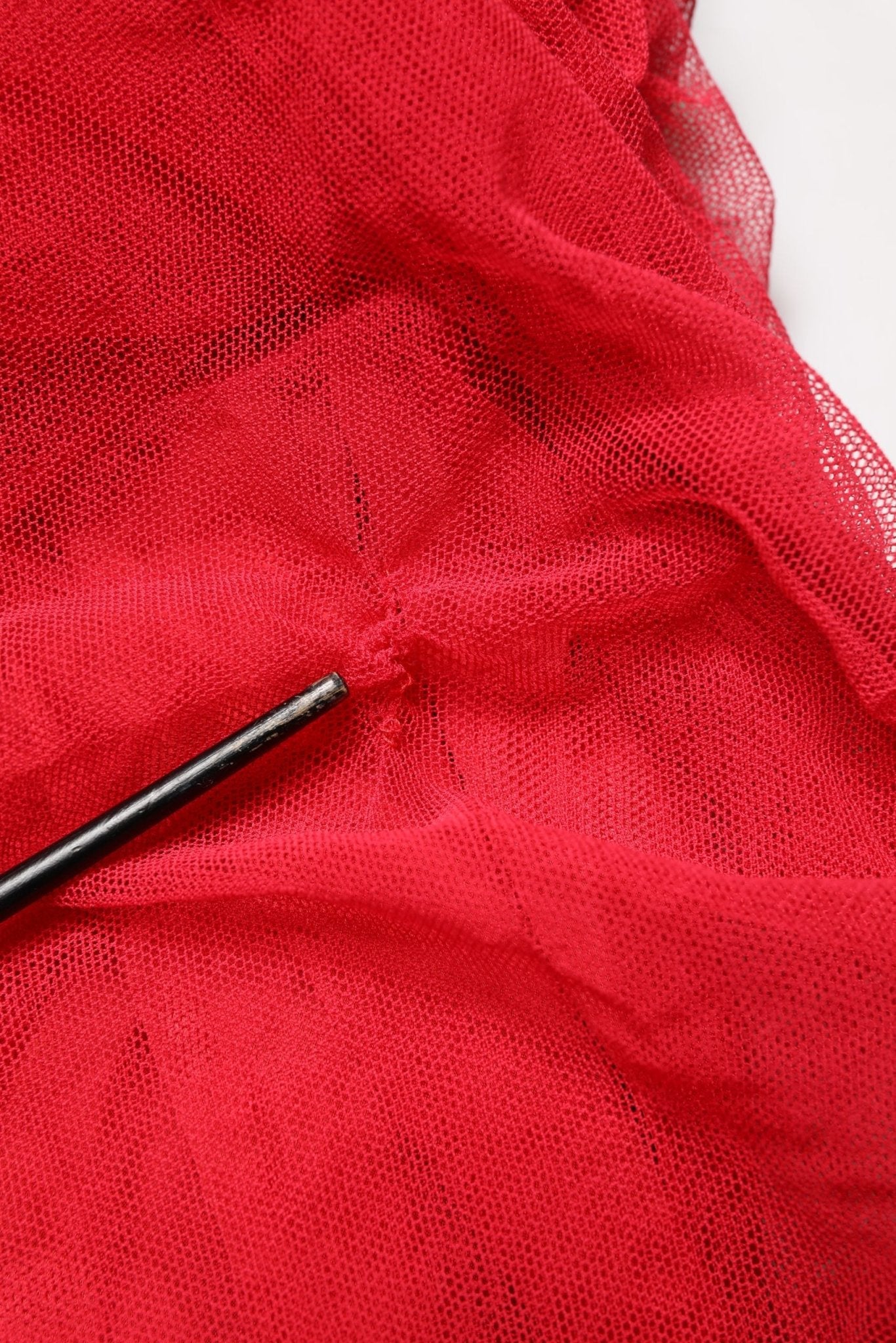 Dolce & Gabbana Red Cotton Ruched Stretch Tulle Midi Dress - RIMODA