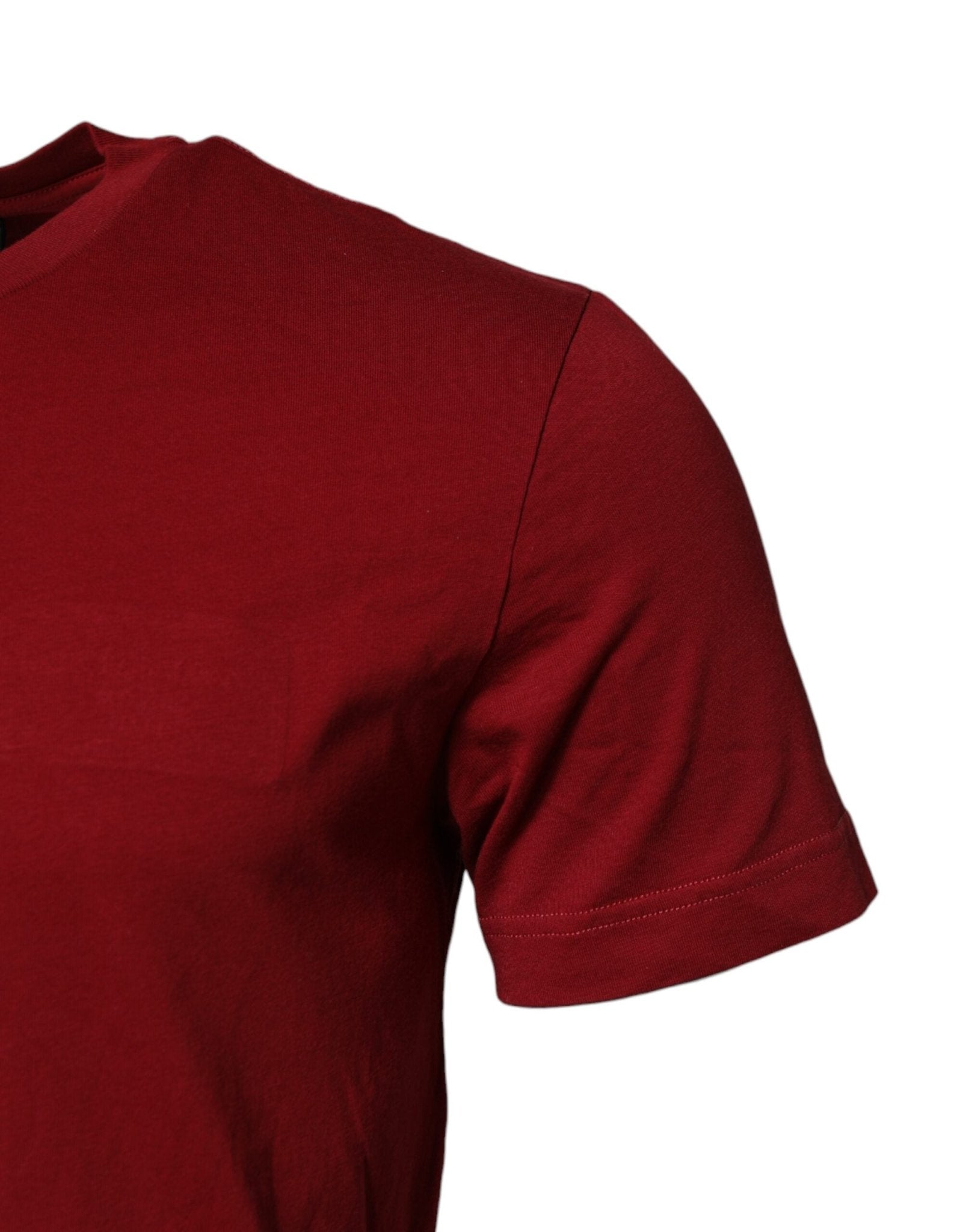 Dolce & Gabbana Red Cotton Short Sleeves Crew Neck T-shirt - RIMODA