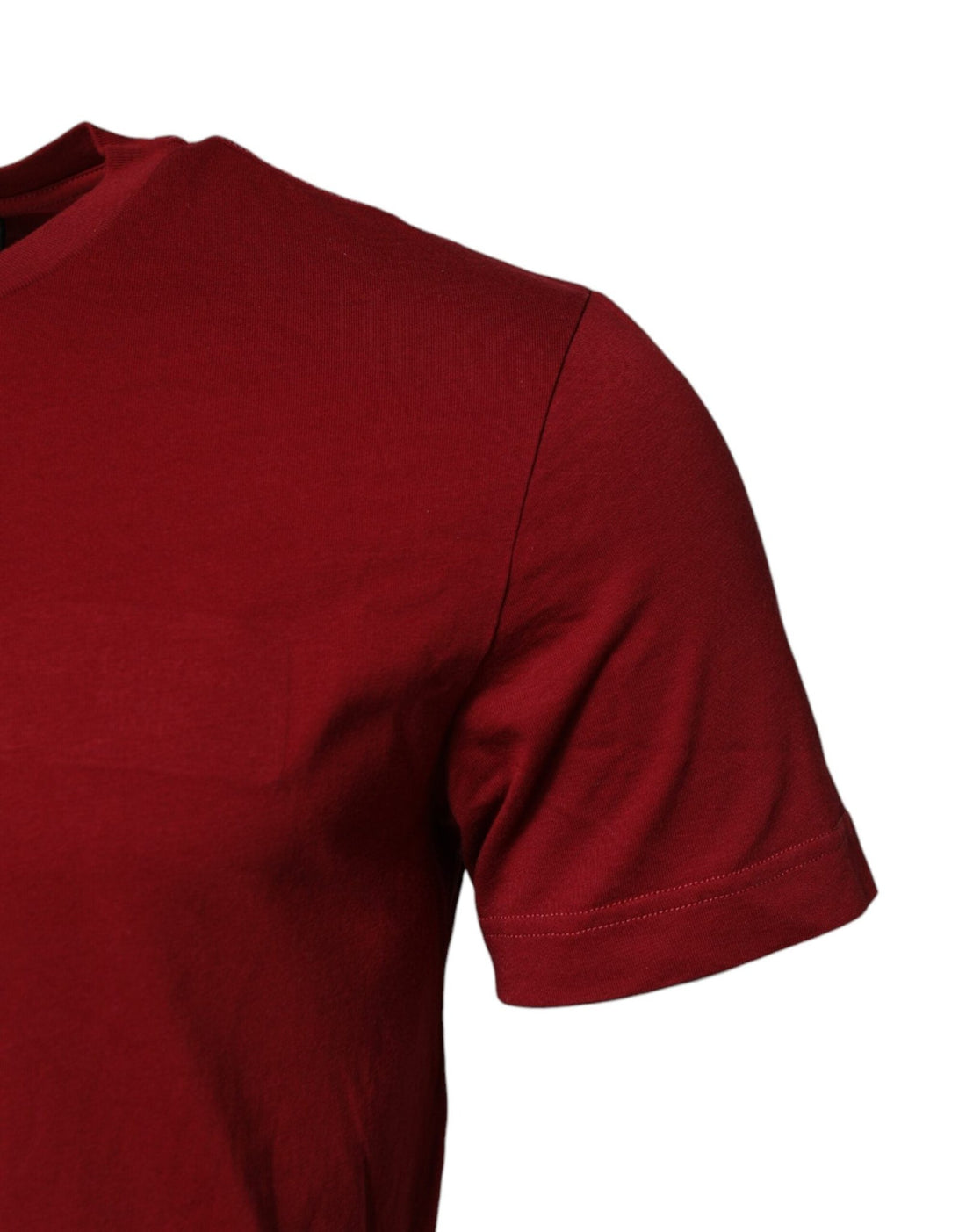 Dolce & Gabbana Red Cotton Short Sleeves Crew Neck T-shirt - RIMODA