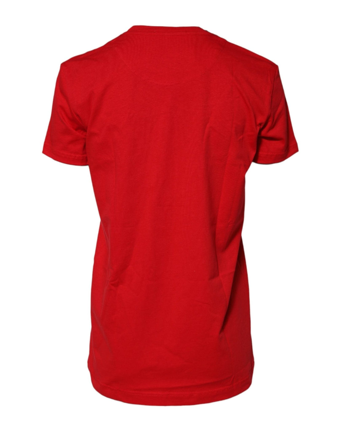 Dolce & Gabbana Red Cotton Short Sleeves Crew Neck Top T-shirt - RIMODA