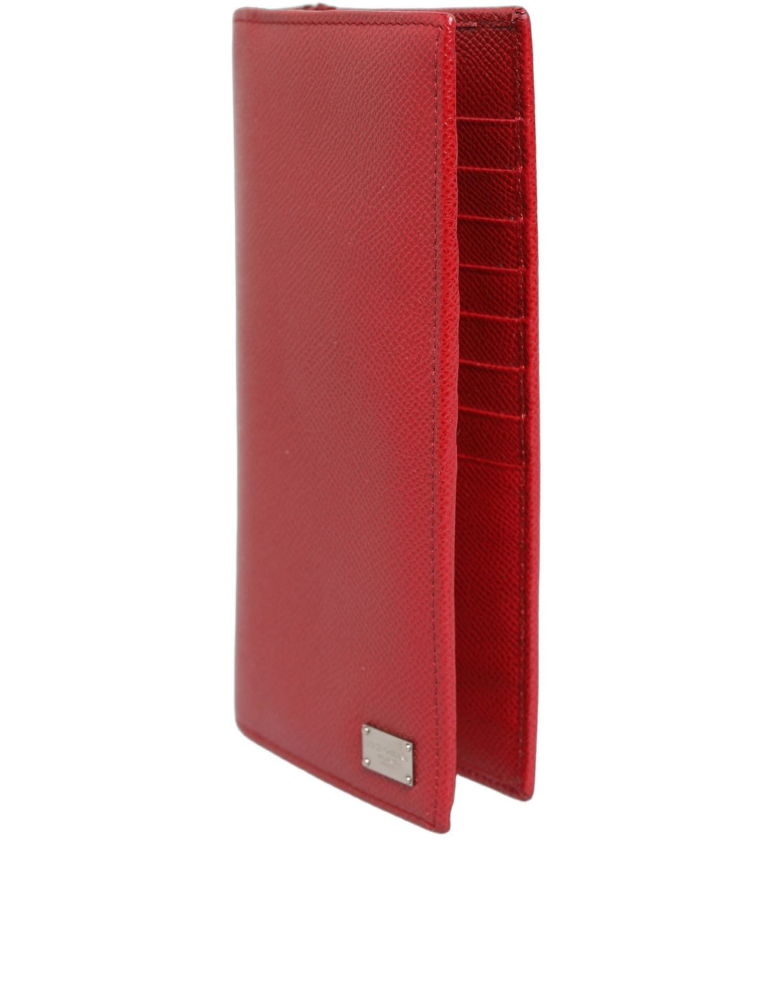 Dolce & Gabbana Red Dauphine Leather ID Men Card Holder Bifold Wallet - RIMODA