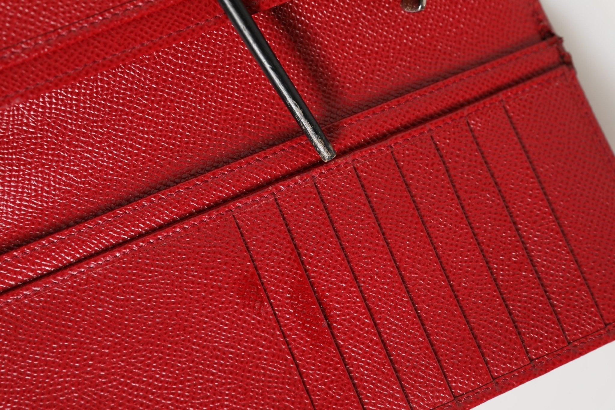 Dolce & Gabbana Red Dauphine Leather ID Men Card Holder Bifold Wallet - RIMODA