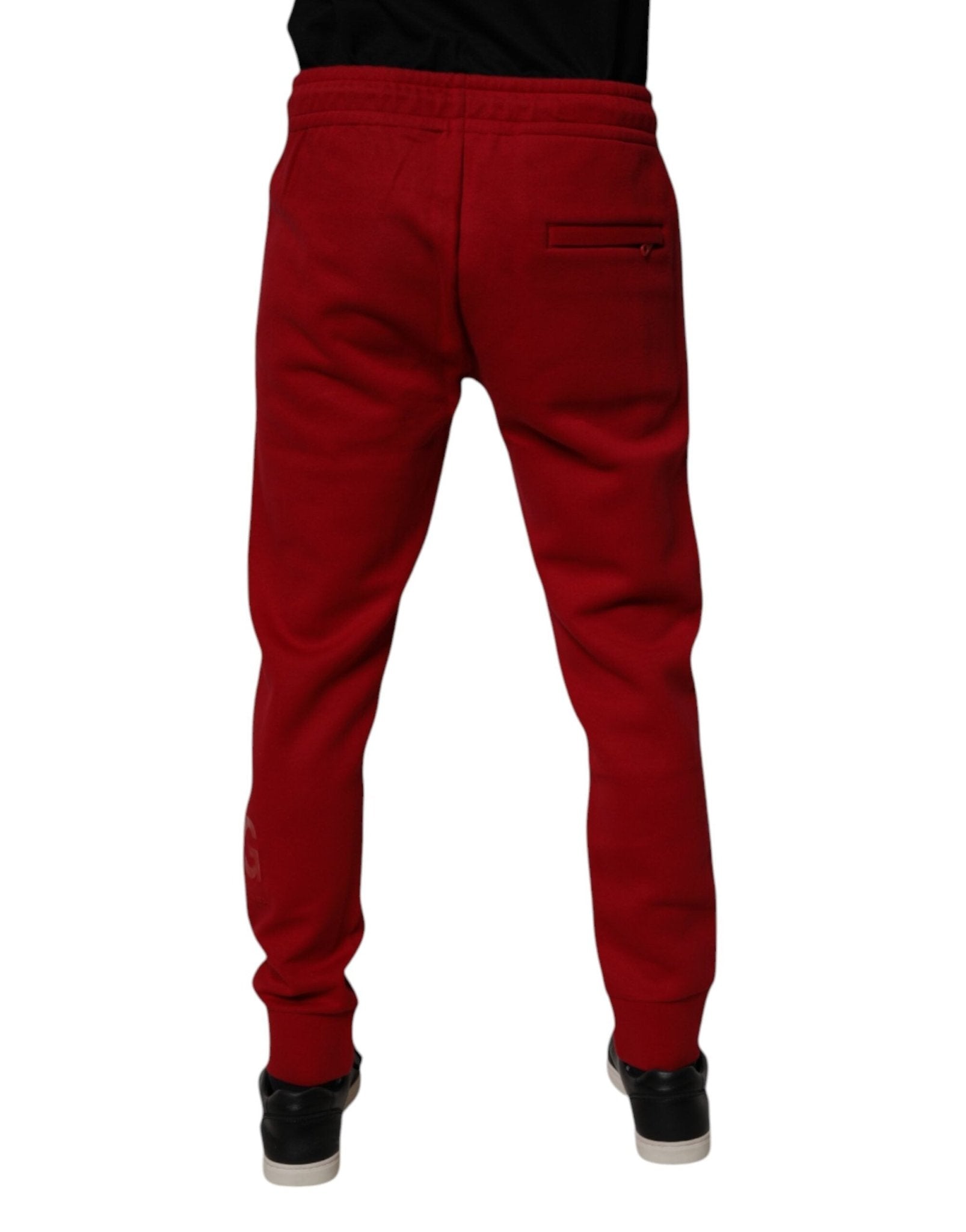 Dolce & Gabbana Red DG Logo Cotton Jogger Men Sweatpants Pants - RIMODA