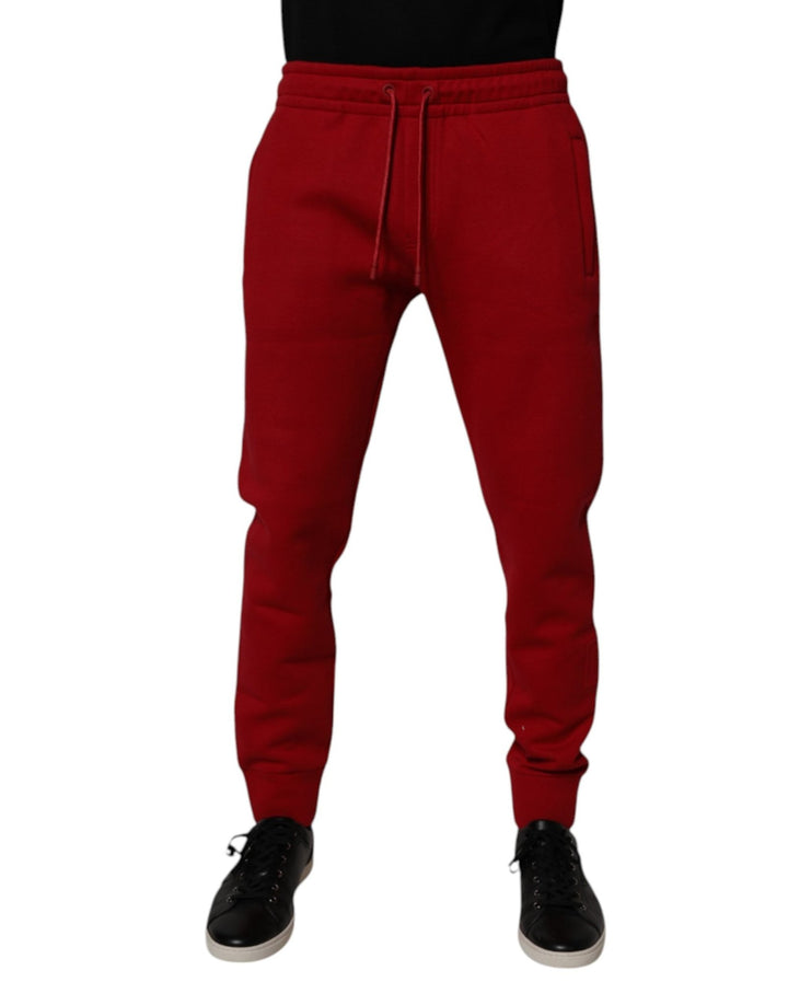 Dolce & Gabbana Red DG Logo Cotton Jogger Men Sweatpants Pants - RIMODA