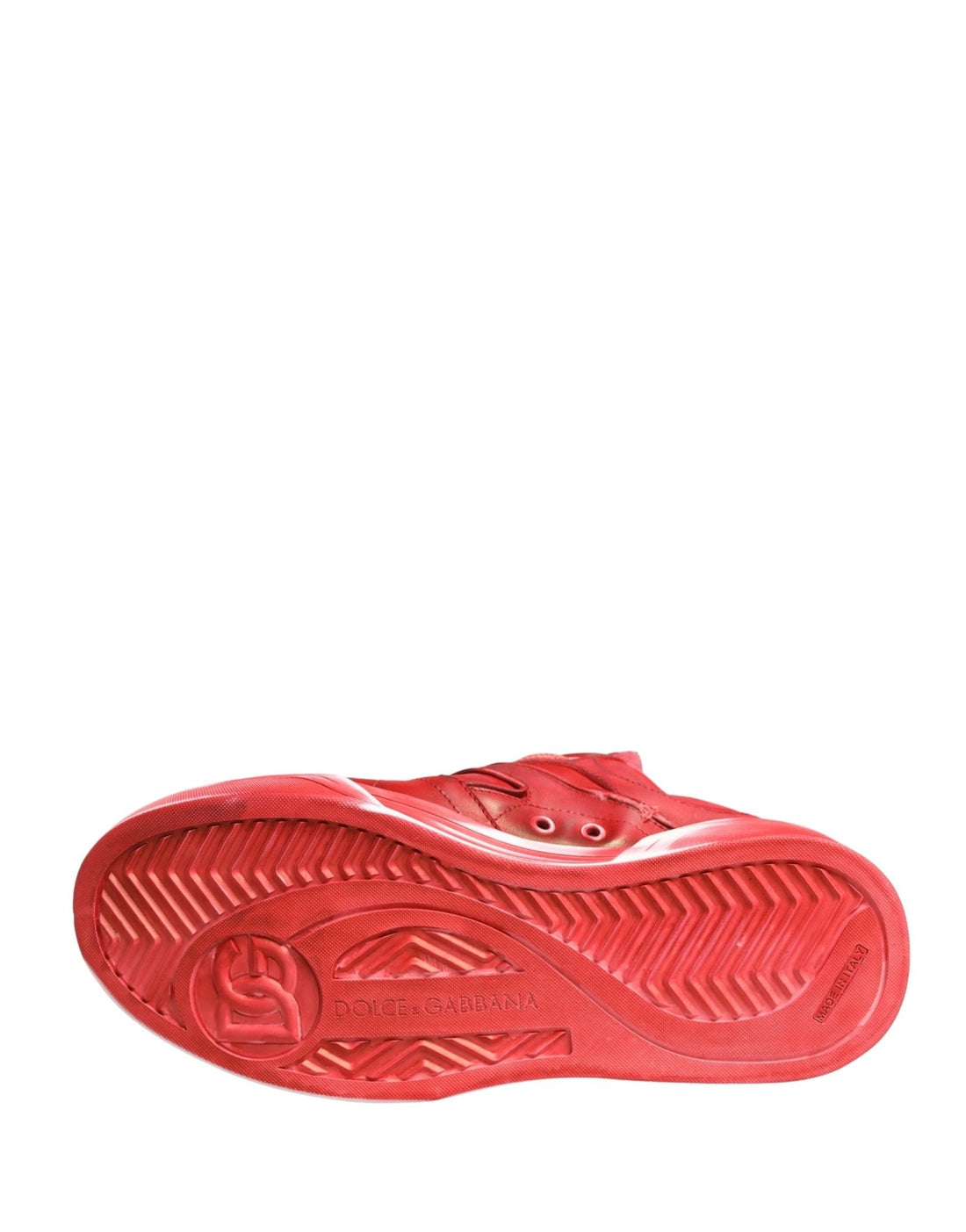 Dolce & Gabbana Red Distressed Suede Men Sneakers Shoes - RIMODA