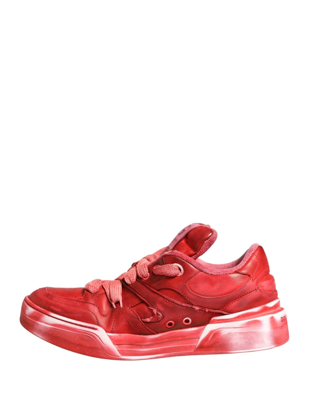 Dolce & Gabbana Red Distressed Suede Men Sneakers Shoes - RIMODA