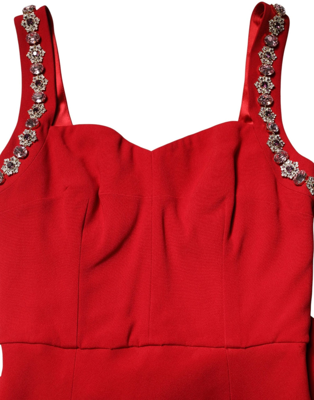 Dolce & Gabbana Red Embellished Bodycon Long Gown Dress - RIMODA