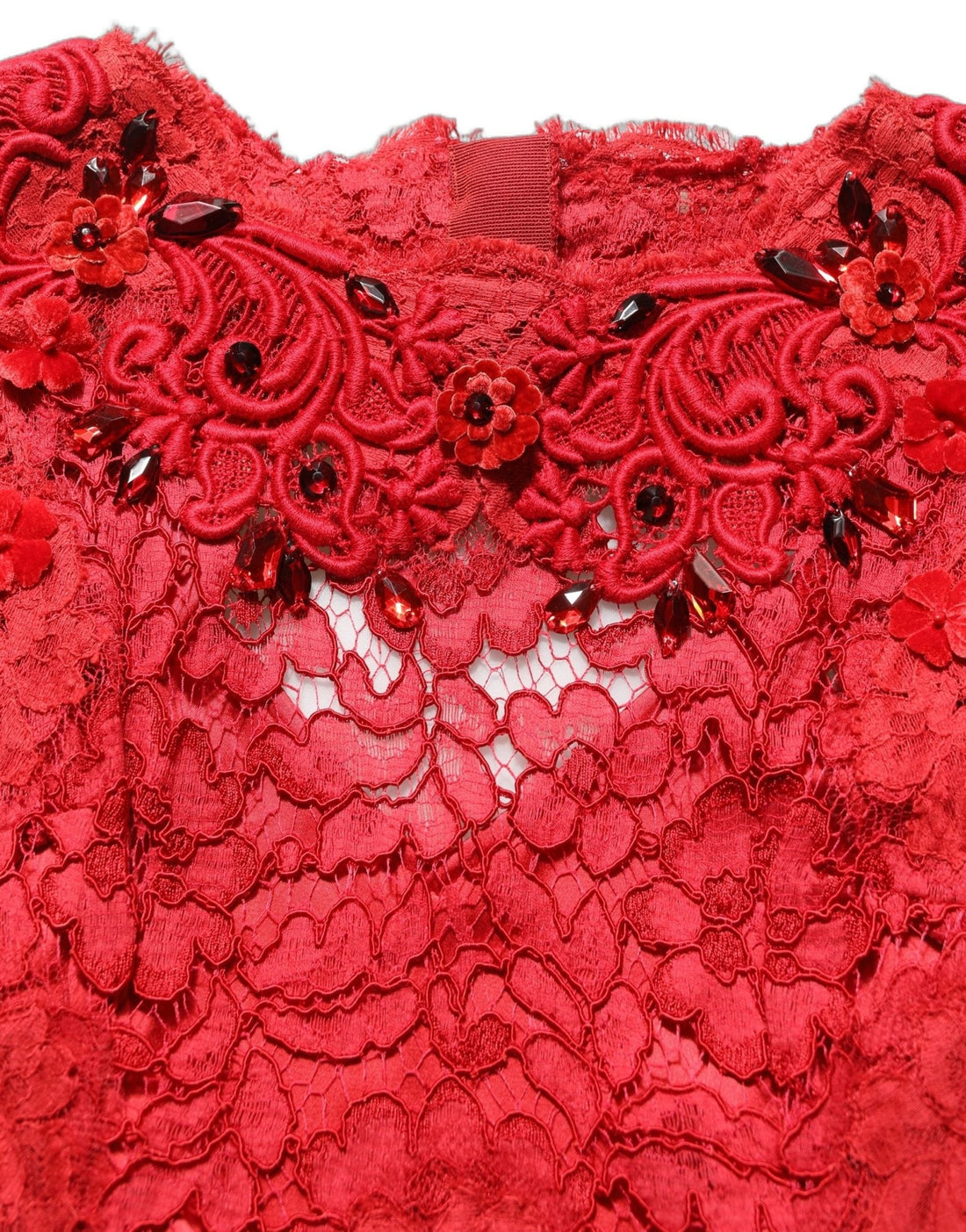 Dolce & Gabbana Red Embellished Mermaid Long Gown Dress - RIMODA