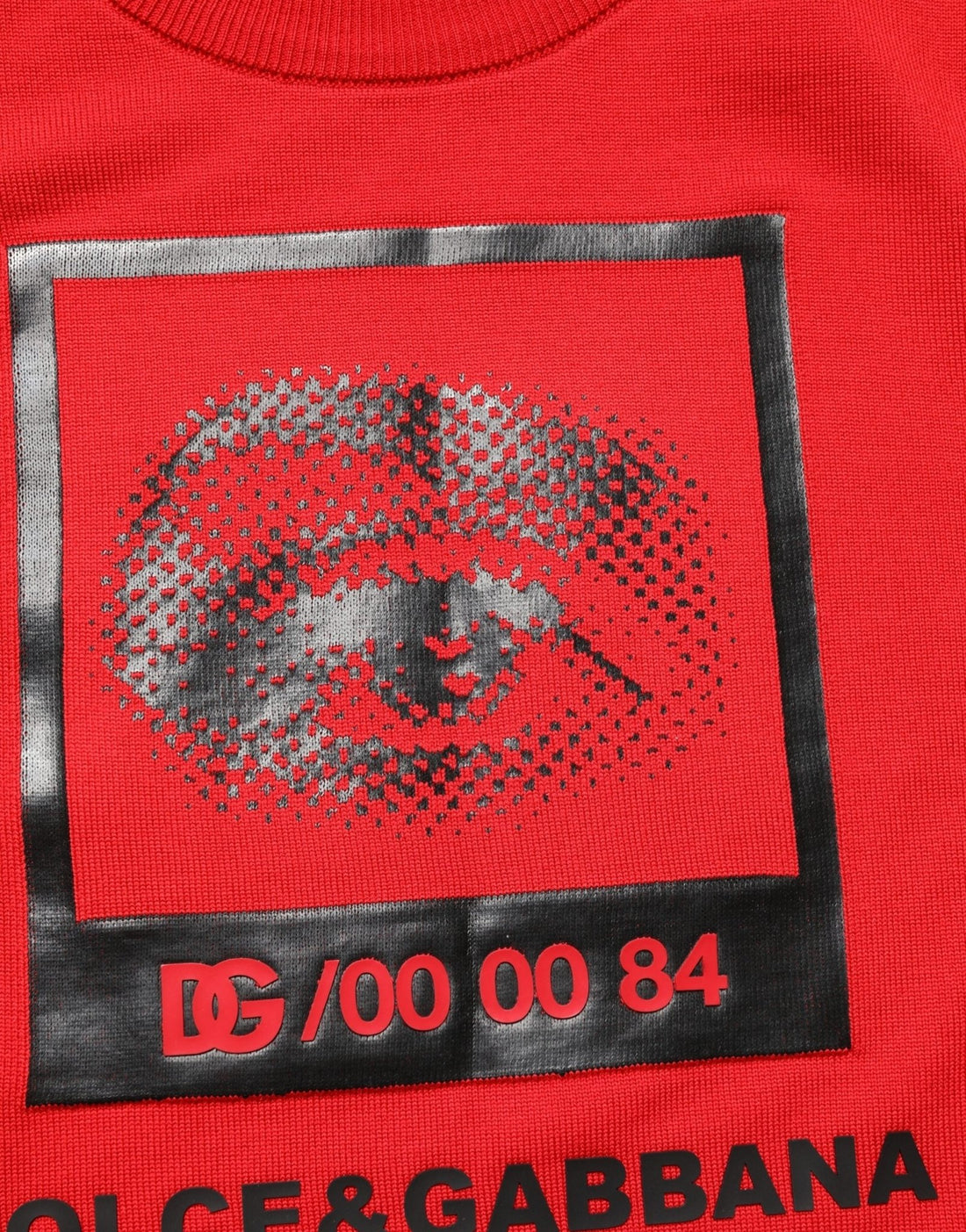 Dolce & Gabbana Red Eye Print Crew Neck Pullover Sweater - RIMODA