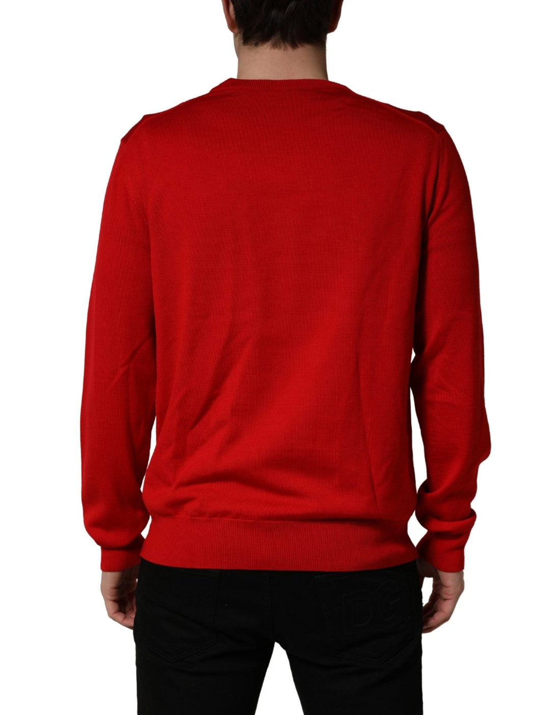 Dolce & Gabbana Red Eye Print Crew Neck Pullover Sweater - RIMODA