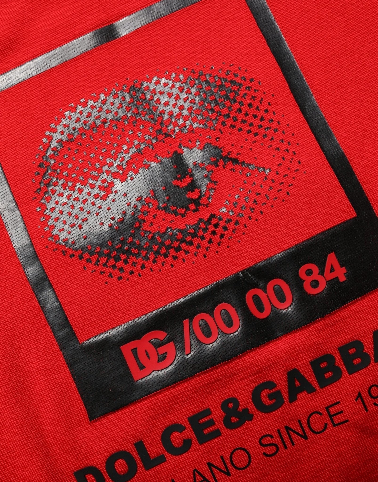 Dolce & Gabbana Red Eye Print Crew Neck Pullover Sweater - RIMODA
