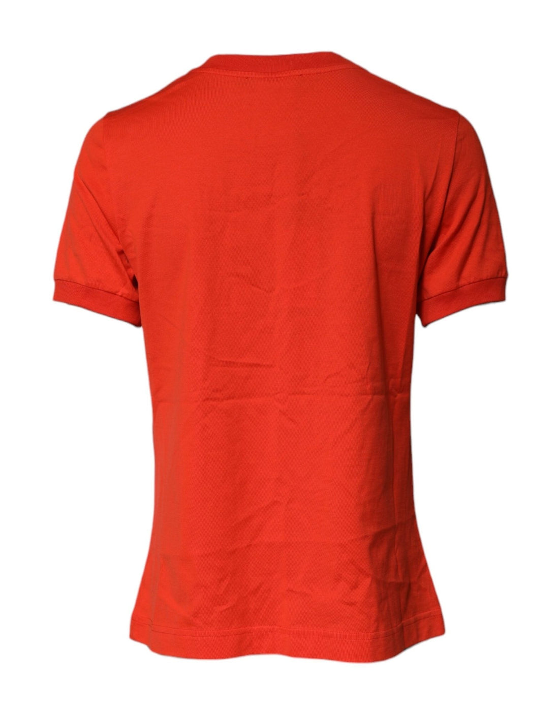 Dolce & Gabbana Red Floral Embroidery Cotton Crew Neck T-shirt - RIMODA