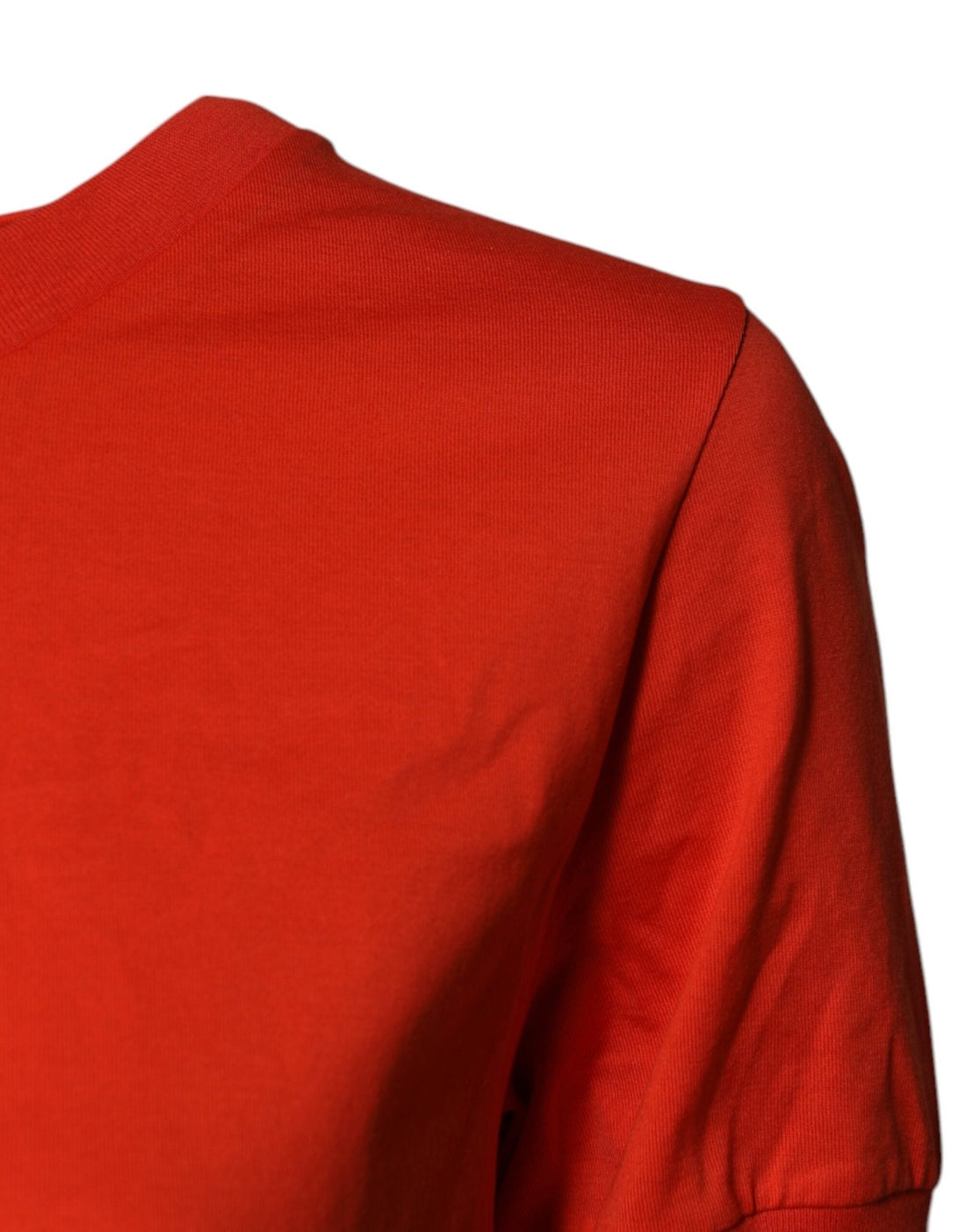 Dolce & Gabbana Red Floral Embroidery Cotton Crew Neck T-shirt - RIMODA