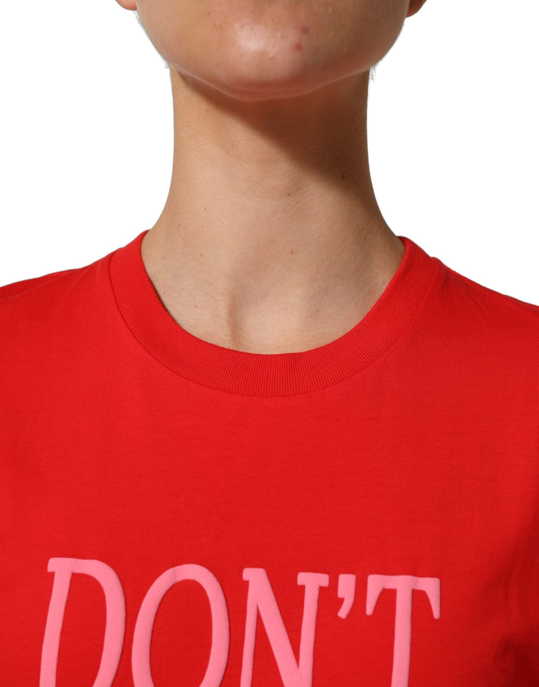 Dolce & Gabbana Red Graphic Cotton Jersey Crew Neck T-shirt - RIMODA