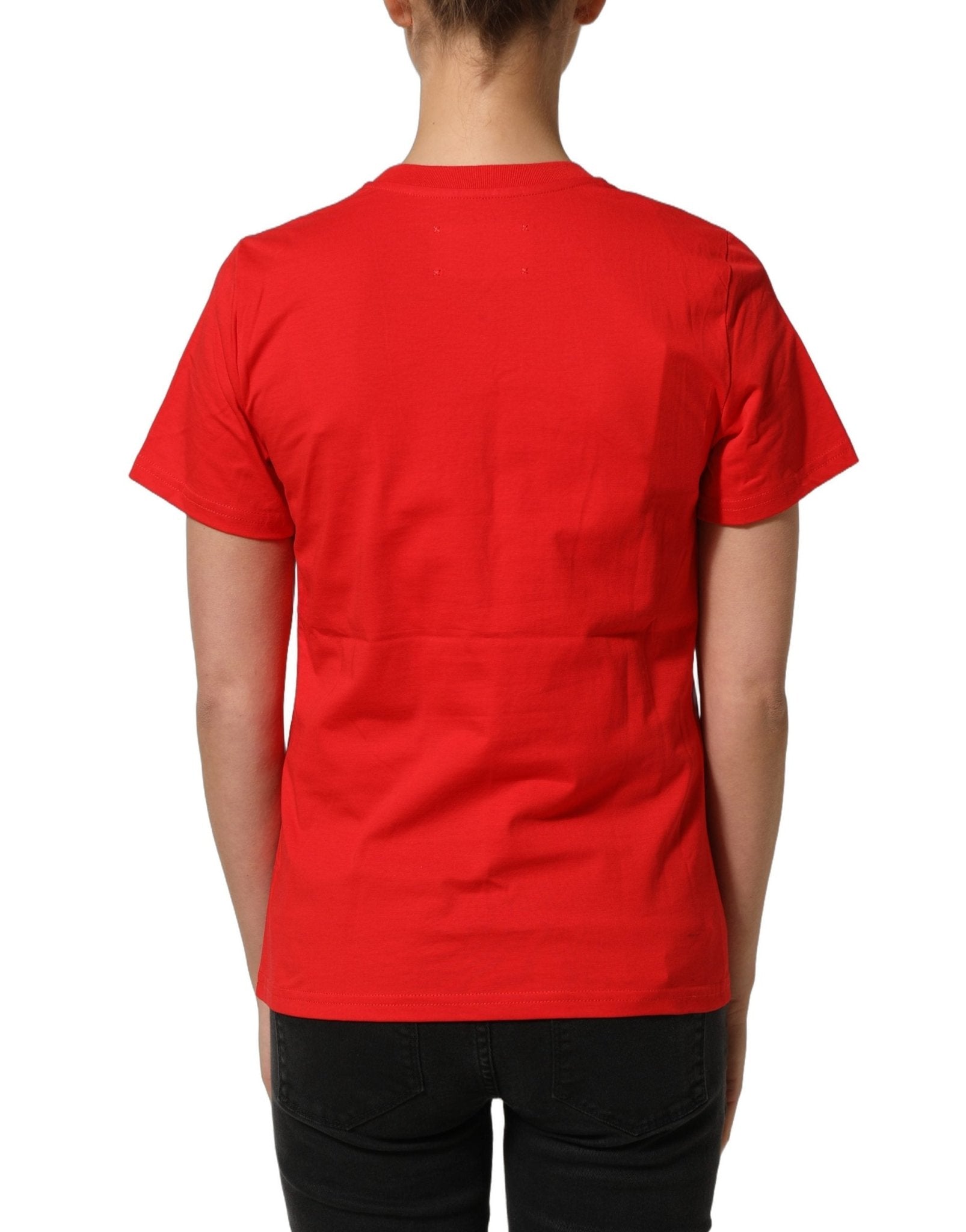 Dolce & Gabbana Red Graphic Cotton Jersey Crew Neck T-shirt - RIMODA