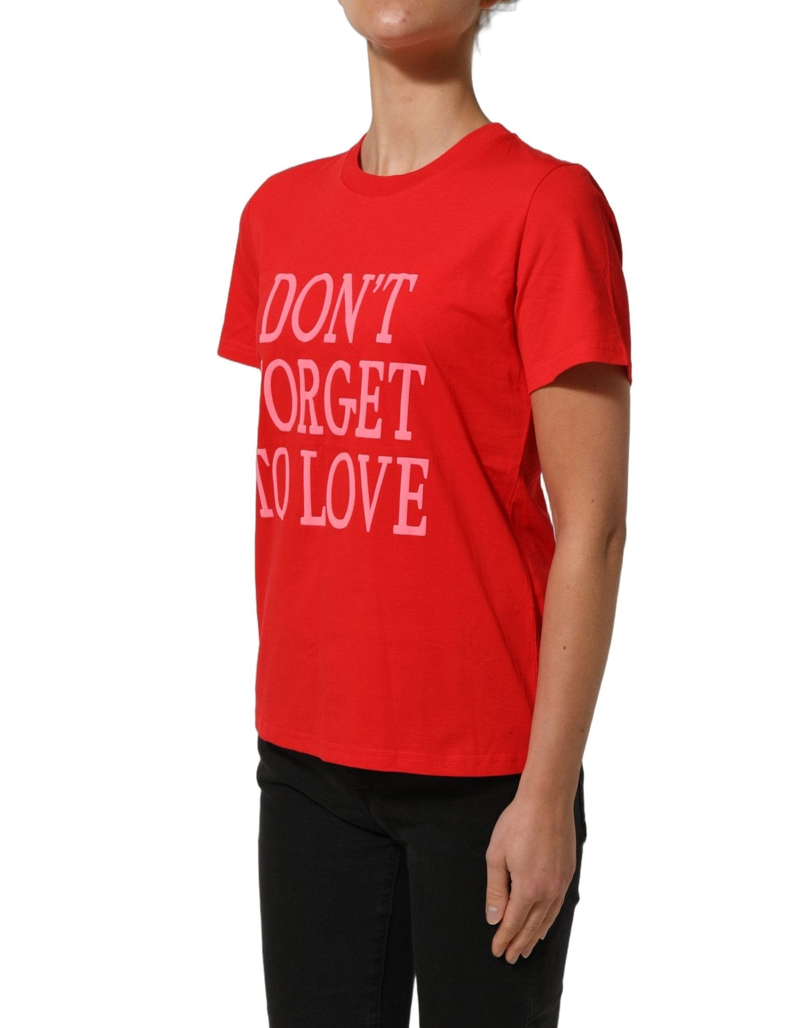 Dolce & Gabbana Red Graphic Cotton Jersey Crew Neck T-shirt - RIMODA