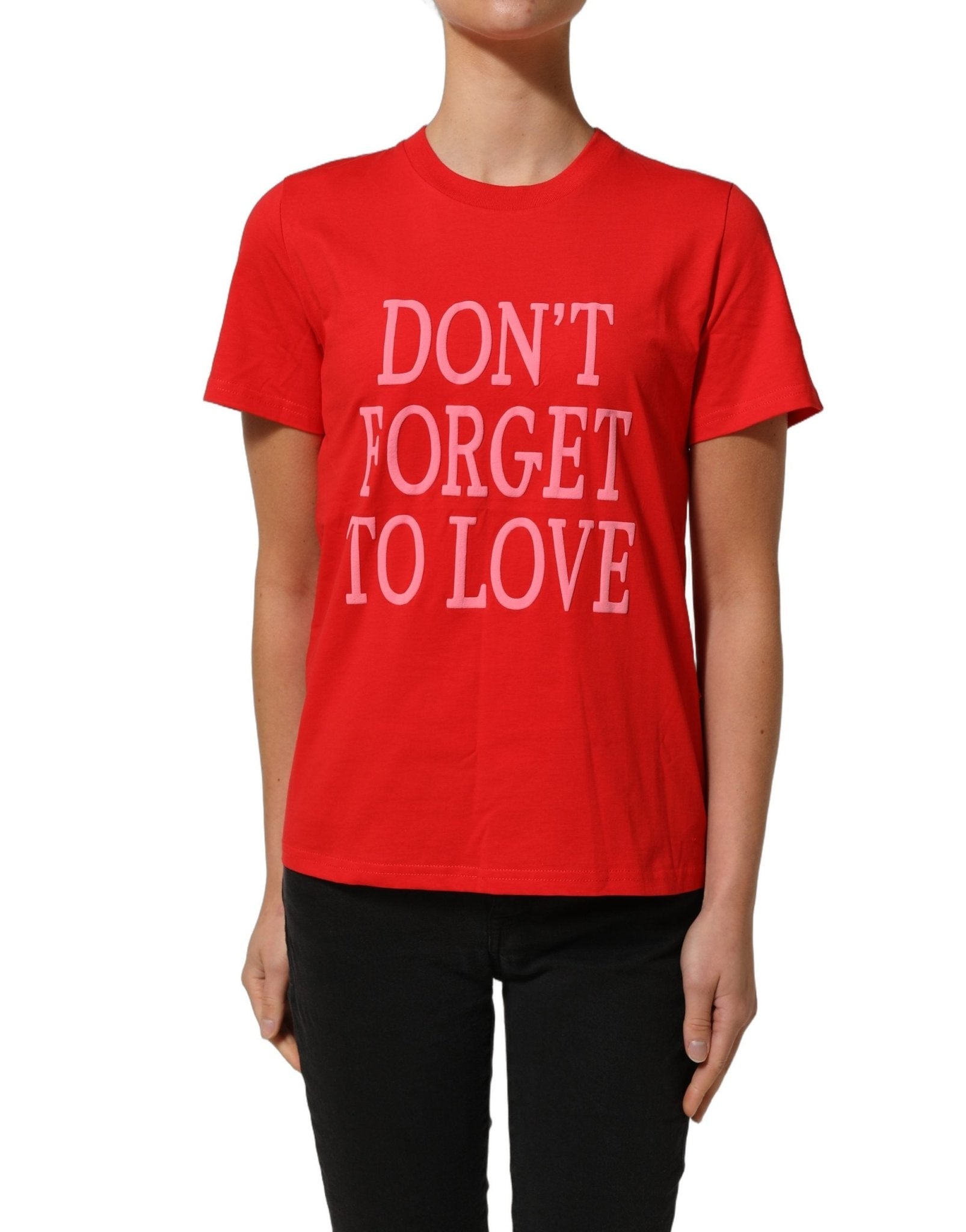 Dolce & Gabbana Red Graphic Cotton Jersey Crew Neck T-shirt - RIMODA