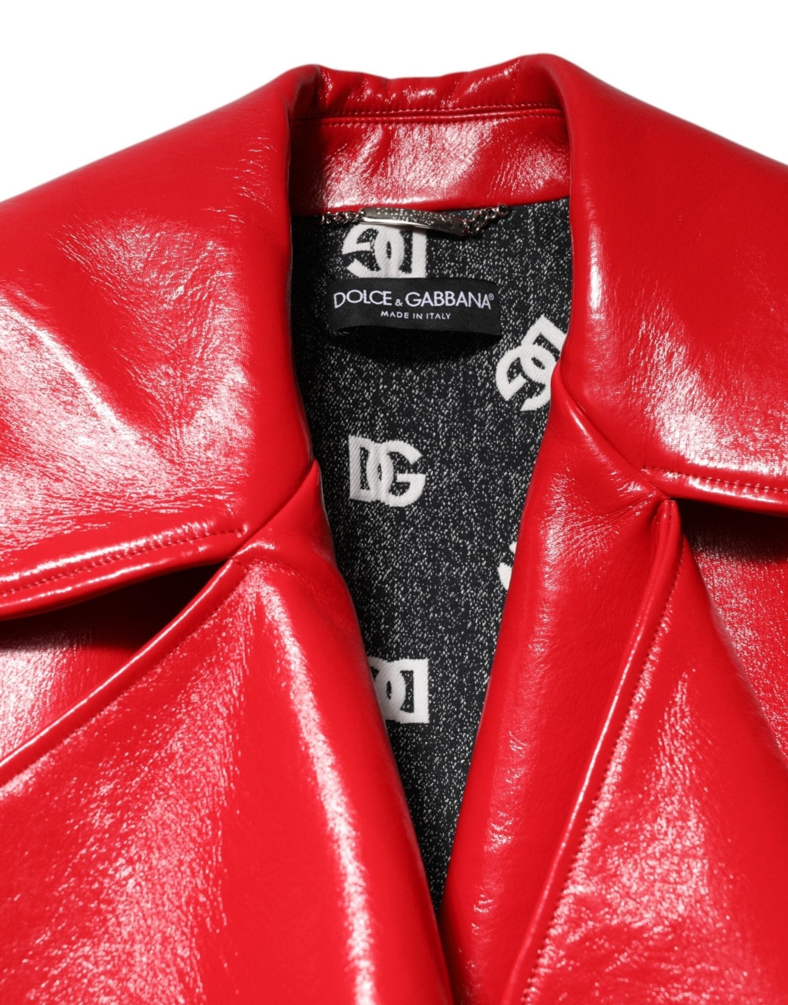 Dolce & Gabbana Red Lambskin Full Zipper Jacket - RIMODA