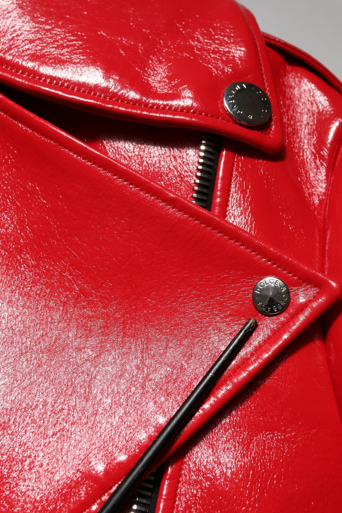 Dolce & Gabbana Red Lambskin Full Zipper Jacket - RIMODA