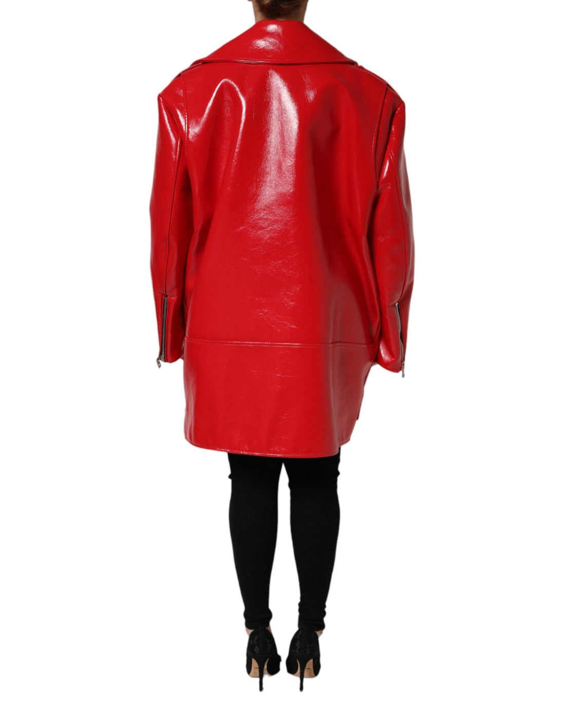 Dolce & Gabbana Red Lambskin Full Zipper Jacket - RIMODA