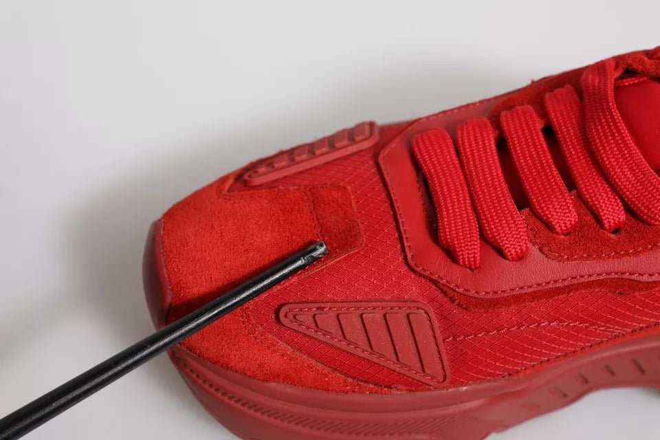 Dolce & Gabbana Red Leather Daymaster Low Top Sneakers Shoes - RIMODA