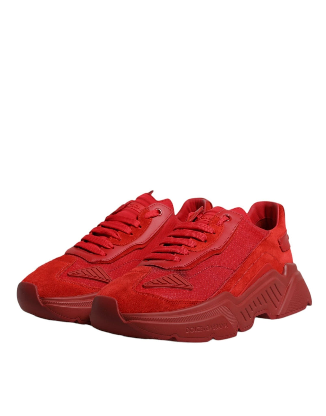 Dolce & Gabbana Red Leather Daymaster Low Top Sneakers Shoes - RIMODA