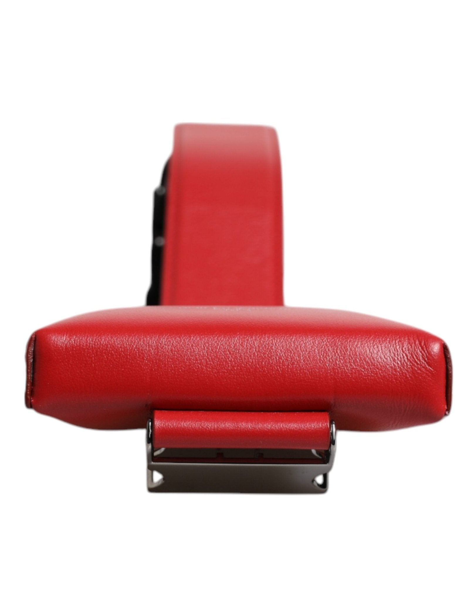 Dolce & Gabbana Red Leather Logo Zip Around Card Holder Wide Strap Wallet - RIMODA