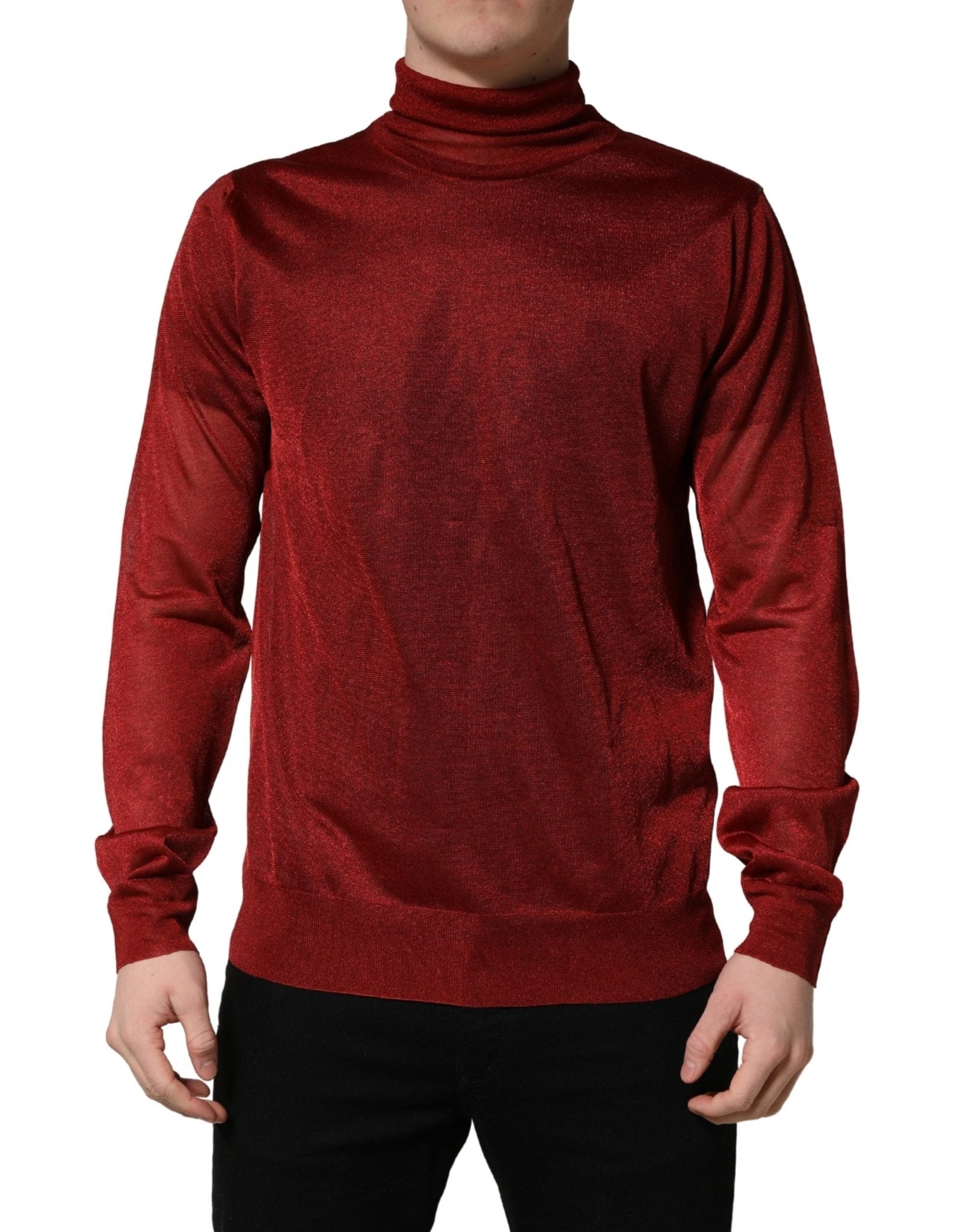 Dolce & Gabbana Red Long Sleeve TurtleNeck Pullover Sweater - RIMODA