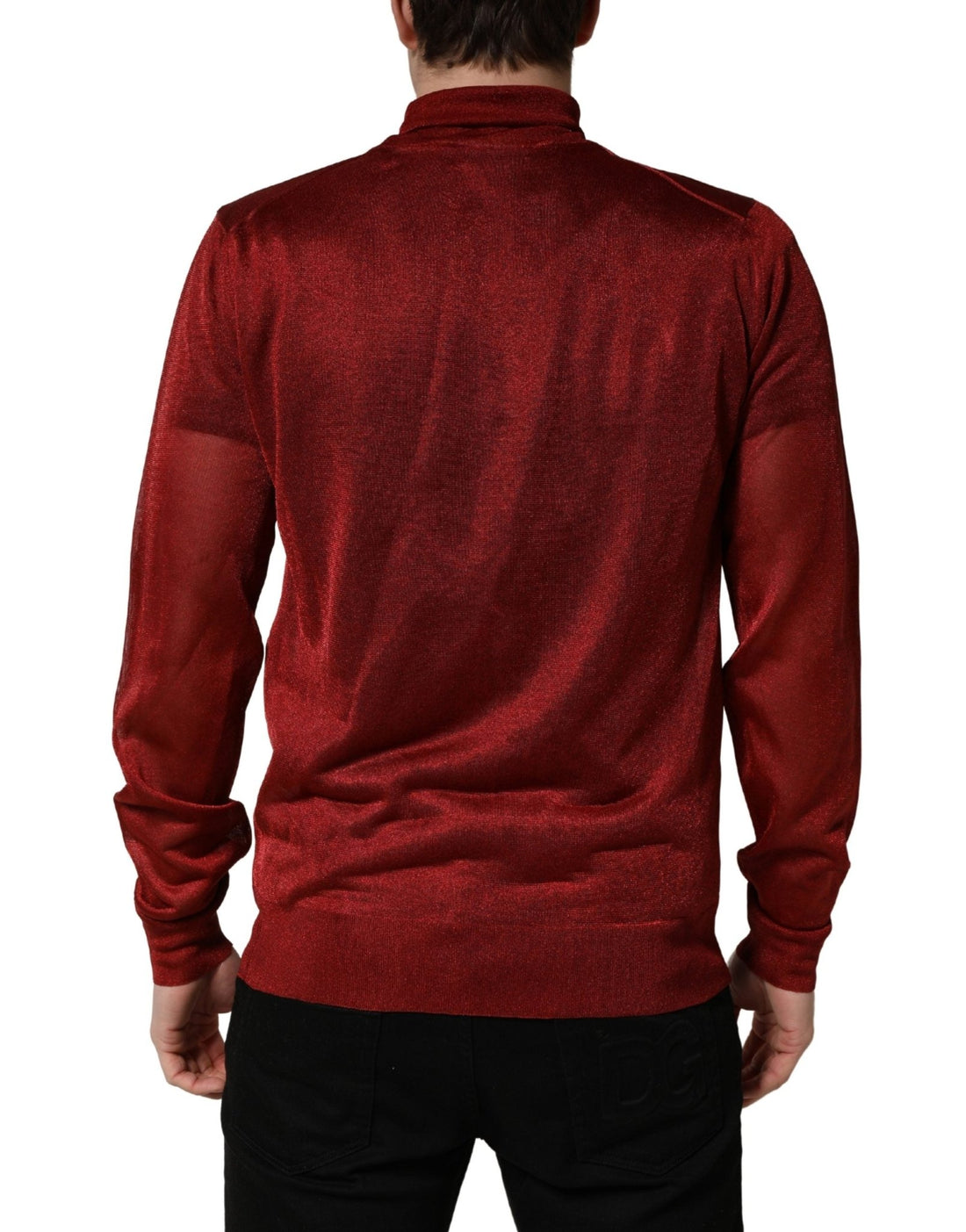 Dolce & Gabbana Red Long Sleeve TurtleNeck Pullover Sweater - RIMODA