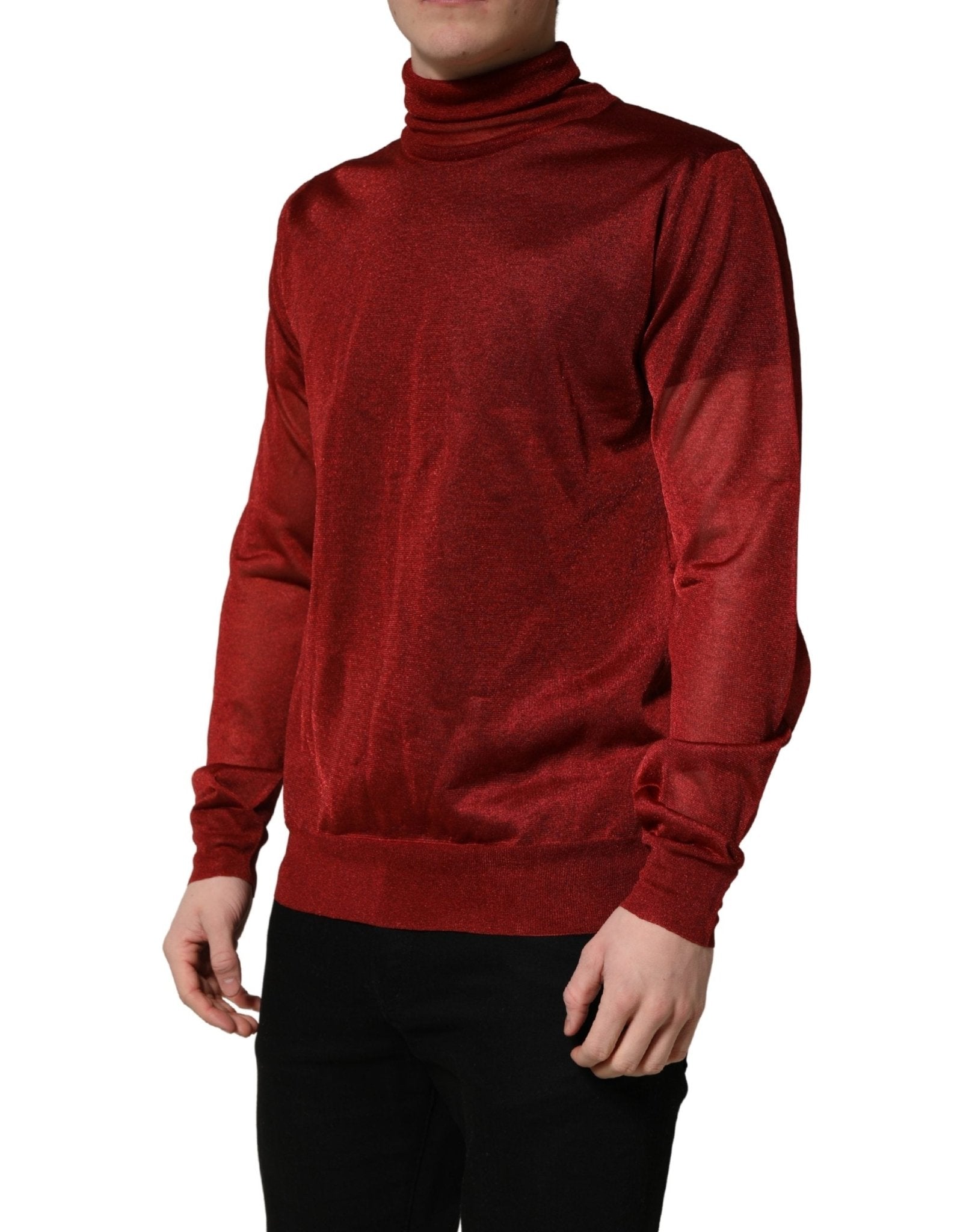 Dolce & Gabbana Red Long Sleeve TurtleNeck Pullover Sweater - RIMODA