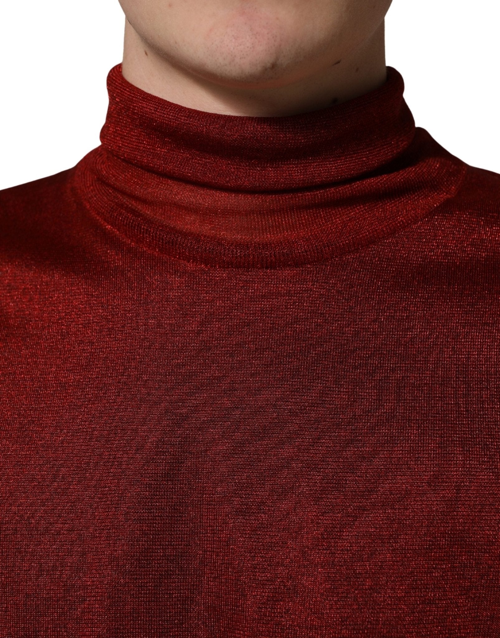 Dolce & Gabbana Red Long Sleeve TurtleNeck Pullover Sweater - RIMODA