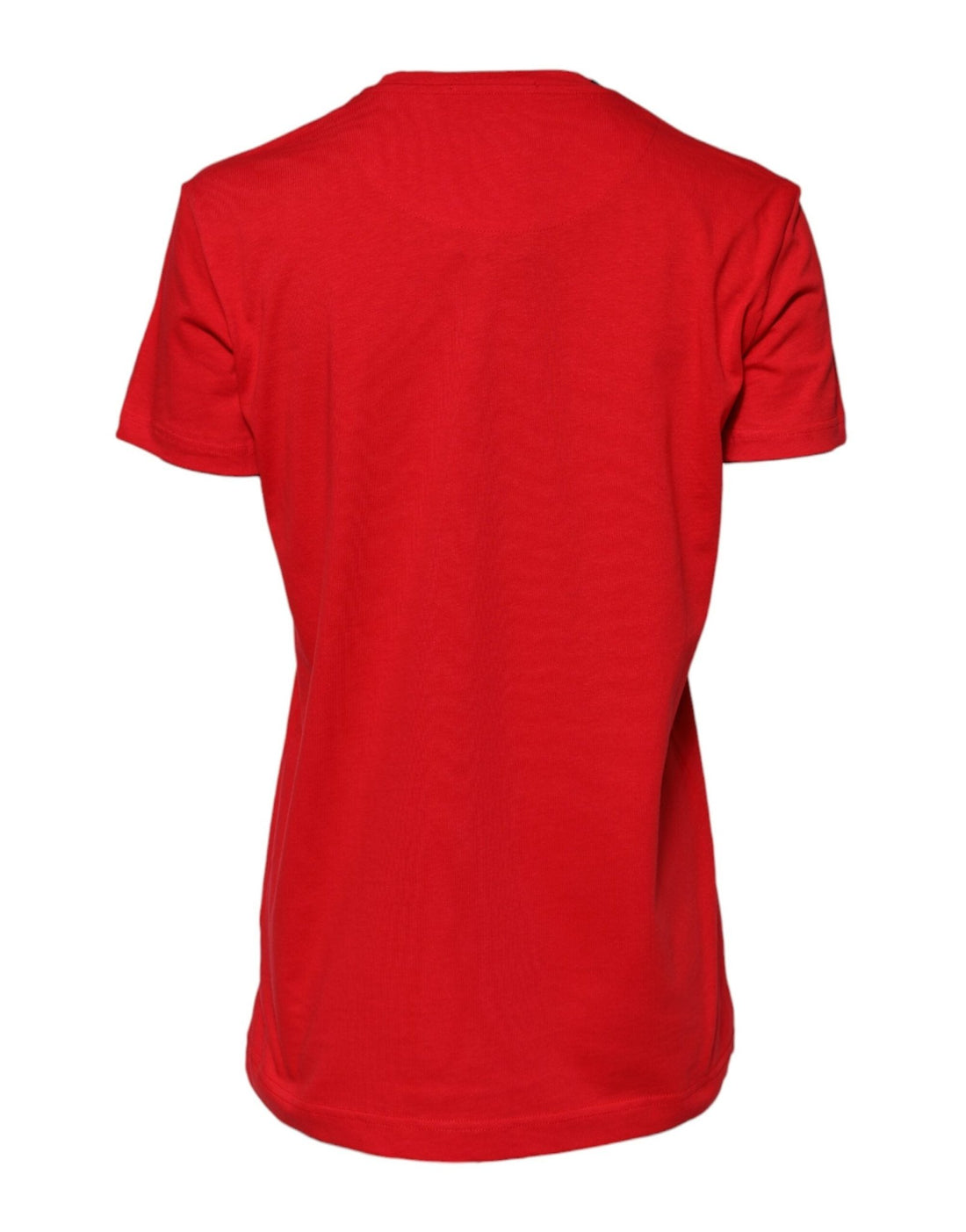 Dolce & Gabbana Red Plain Short Sleeves Crew Neck Top T-shirt - RIMODA