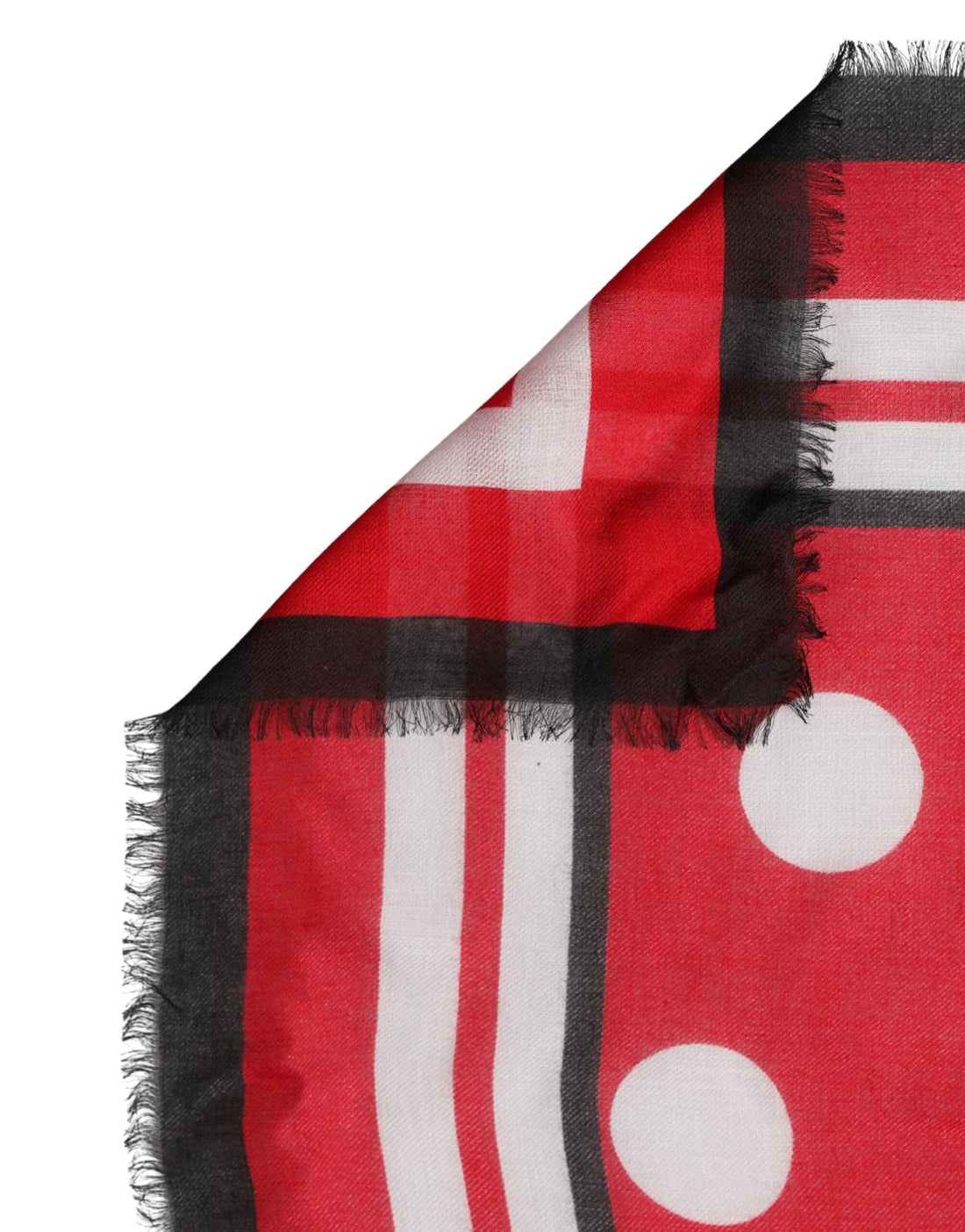 Dolce & Gabbana Red Polka Dot Print Square Stole 137cm x 134.5cm Scarf - RIMODA