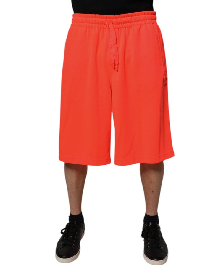 Dolce & Gabbana Red Polyester Mid Waist Men Bermuda Shorts - RIMODA