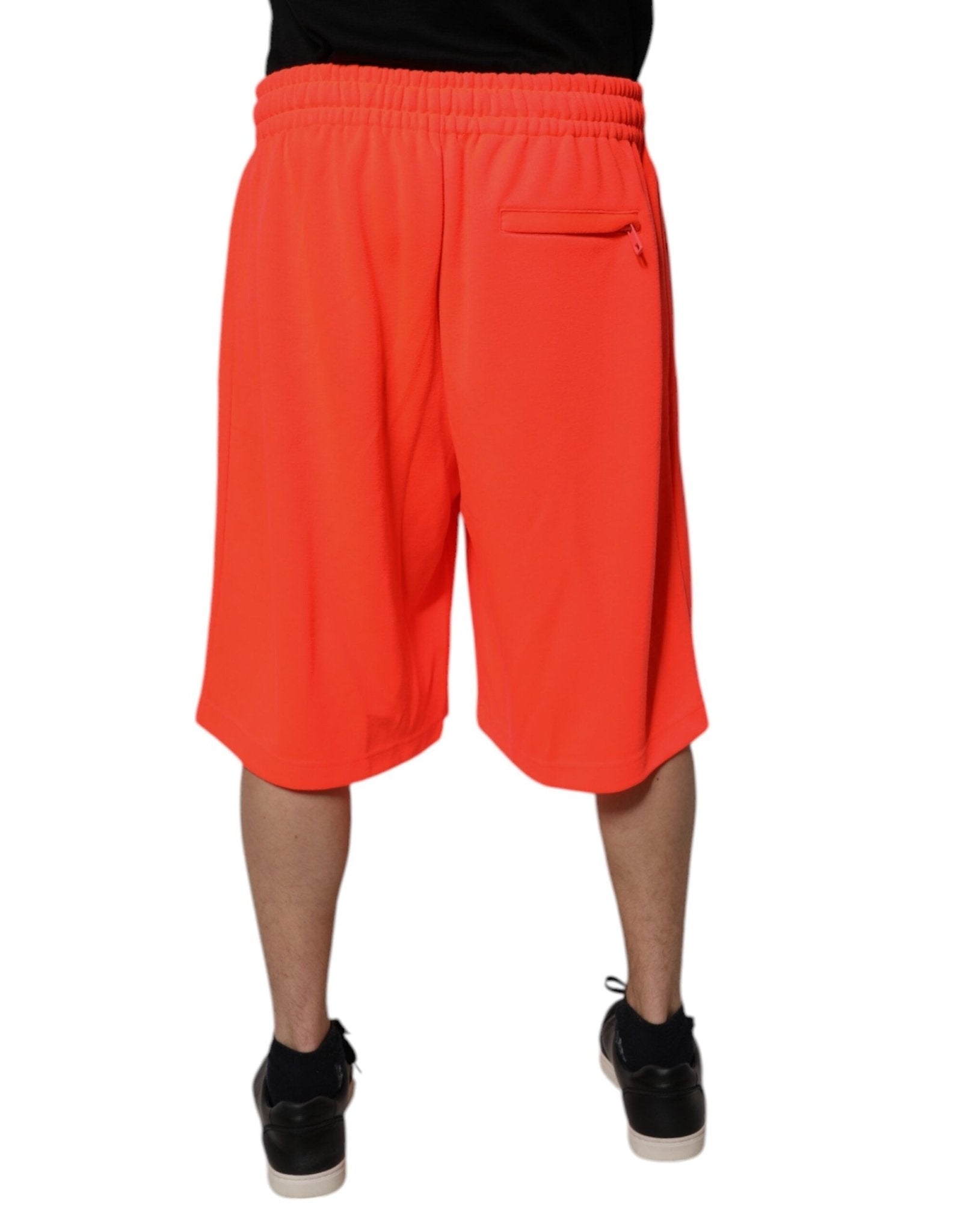 Dolce & Gabbana Red Polyester Mid Waist Men Bermuda Shorts - RIMODA