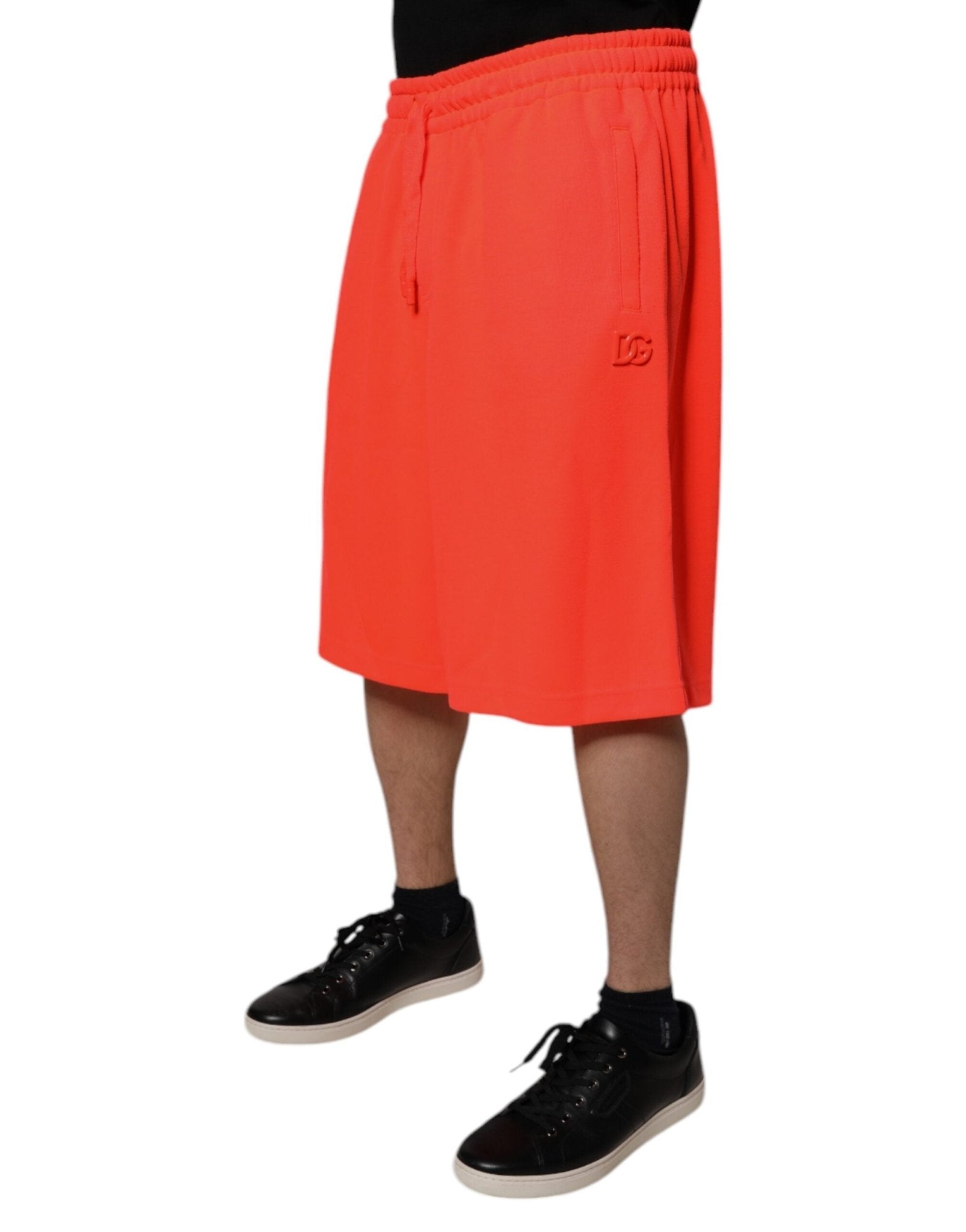 Dolce & Gabbana Red Polyester Mid Waist Men Bermuda Shorts - RIMODA