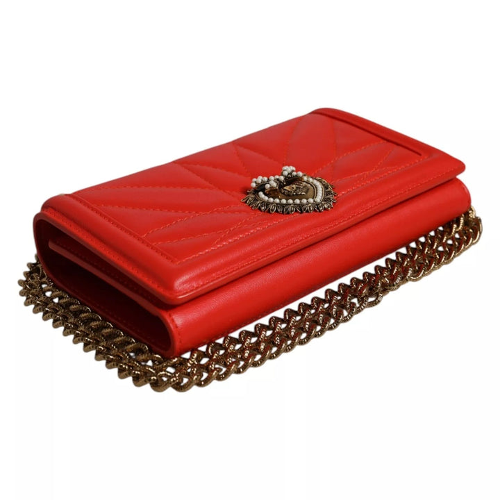 Dolce & Gabbana Red Quilted Devotion Crossbody 11 PRO Phone case bag - RIMODA