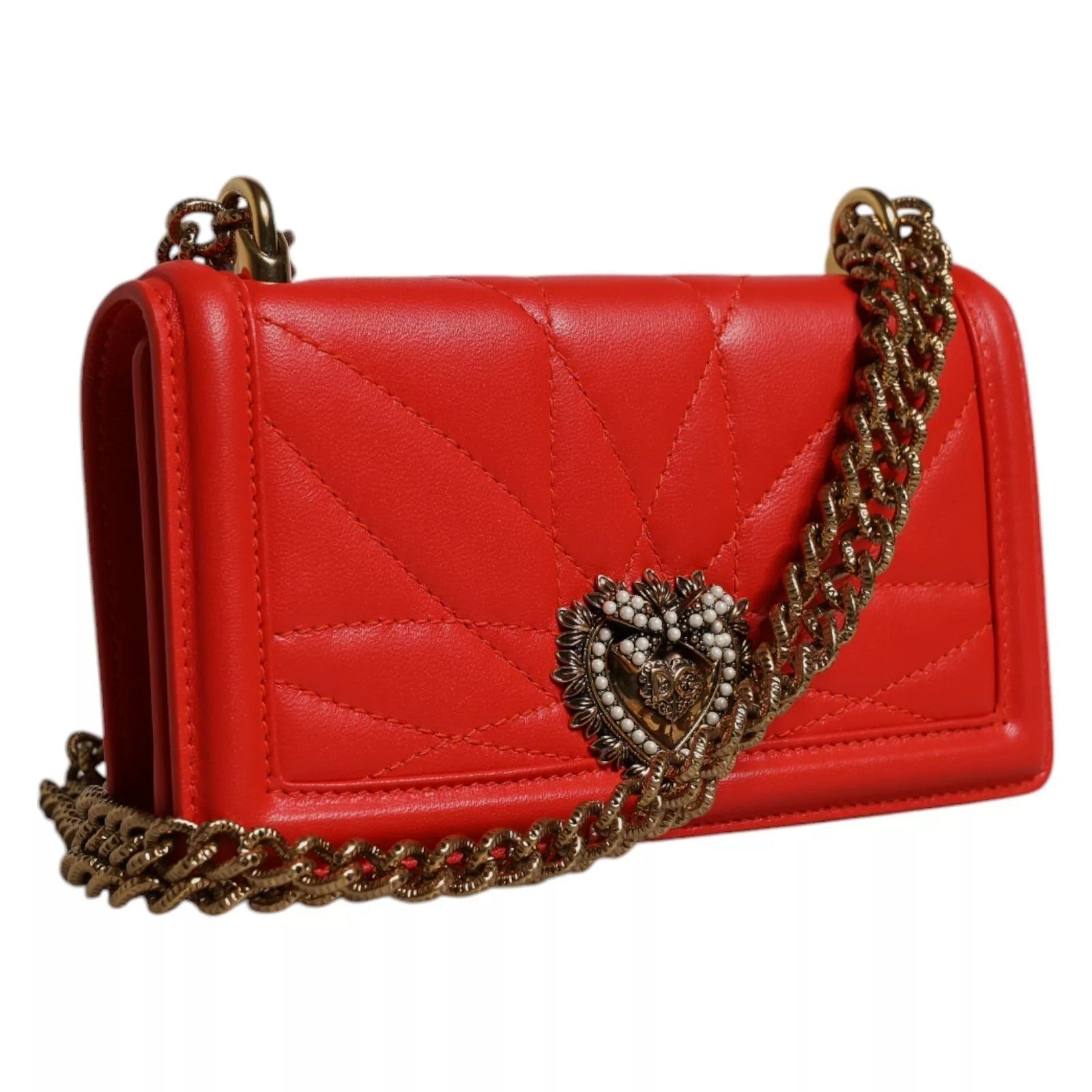 Dolce & Gabbana Red Quilted Devotion Crossbody 11 PRO Phone case bag - RIMODA