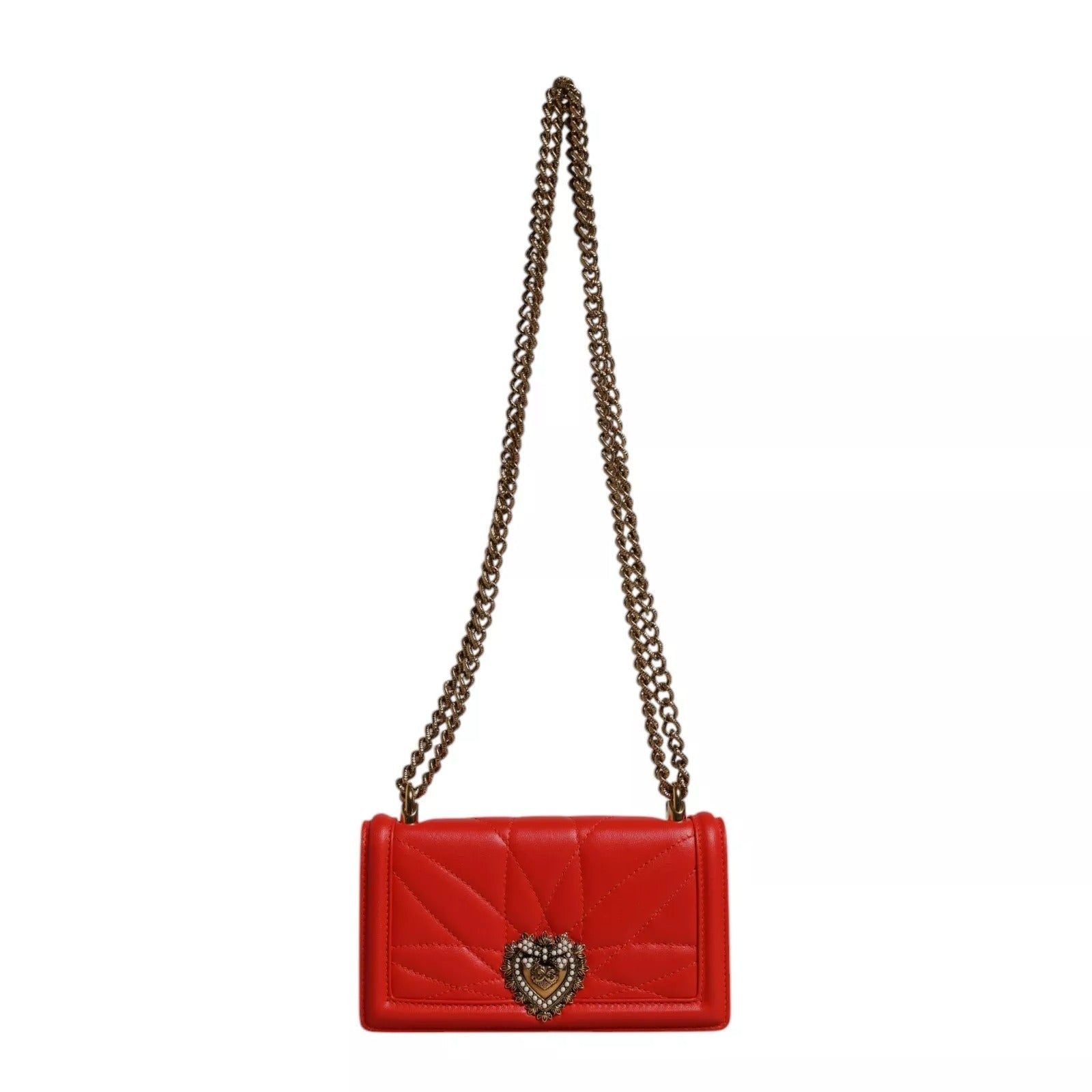 Dolce & Gabbana Red Quilted Devotion Crossbody 11 PRO Phone case bag - RIMODA