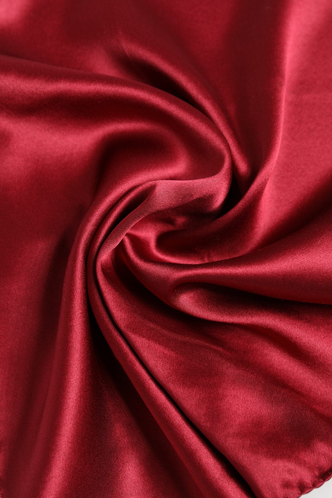 Dolce & Gabbana Red Solid Satin Silk Square Handkerchief Scarf - RIMODA